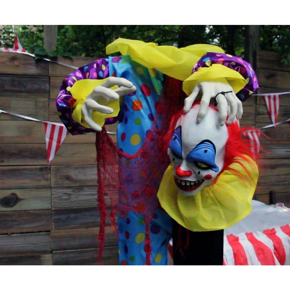 Haunted Hill Farm 3.6-ft Freestanding Talking Lighted Otto Clown ...