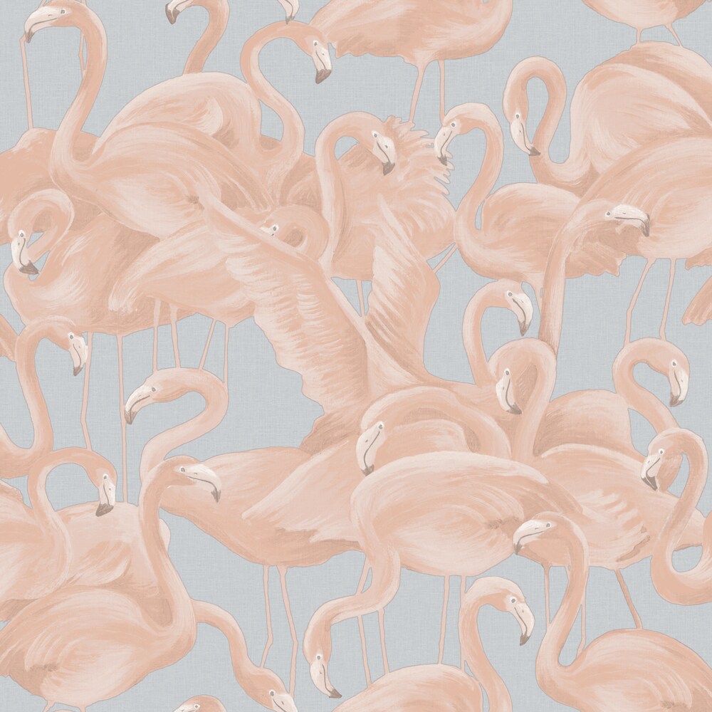 Tempaper FL15127 28-Sq. Feet Blue and Pink Vinyl Birds Self-adhesive Peel and Stick Wallpaper