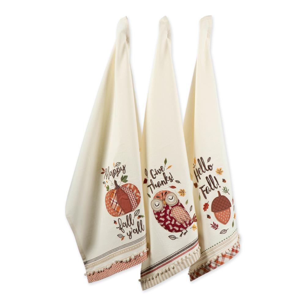 DII Asst Fleur De Lis Jacquard Dishtowels Set/3 in the Kitchen Towels  department at