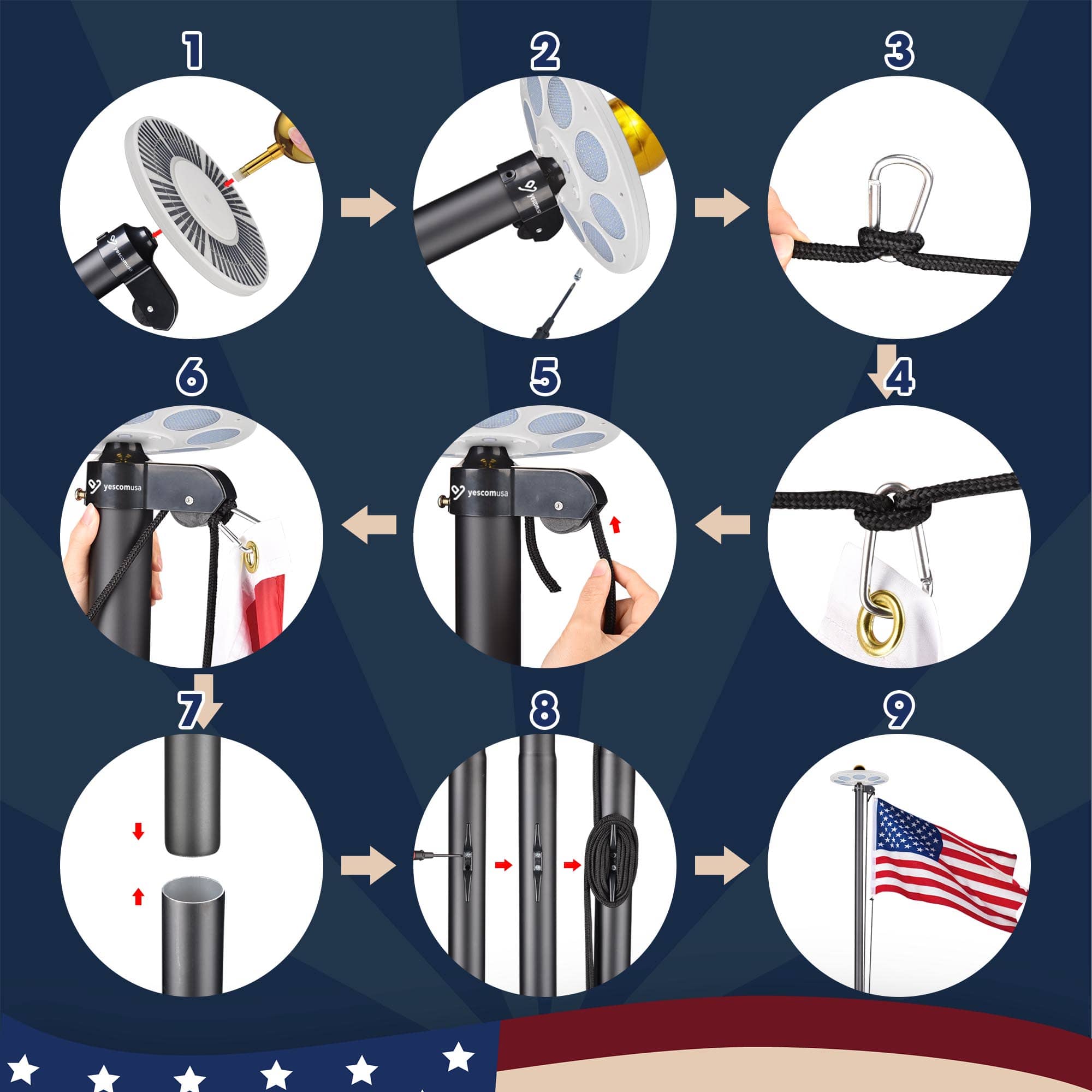 Yescom 22FLPSET031-L1-20-LO Flag-Poles - View #5