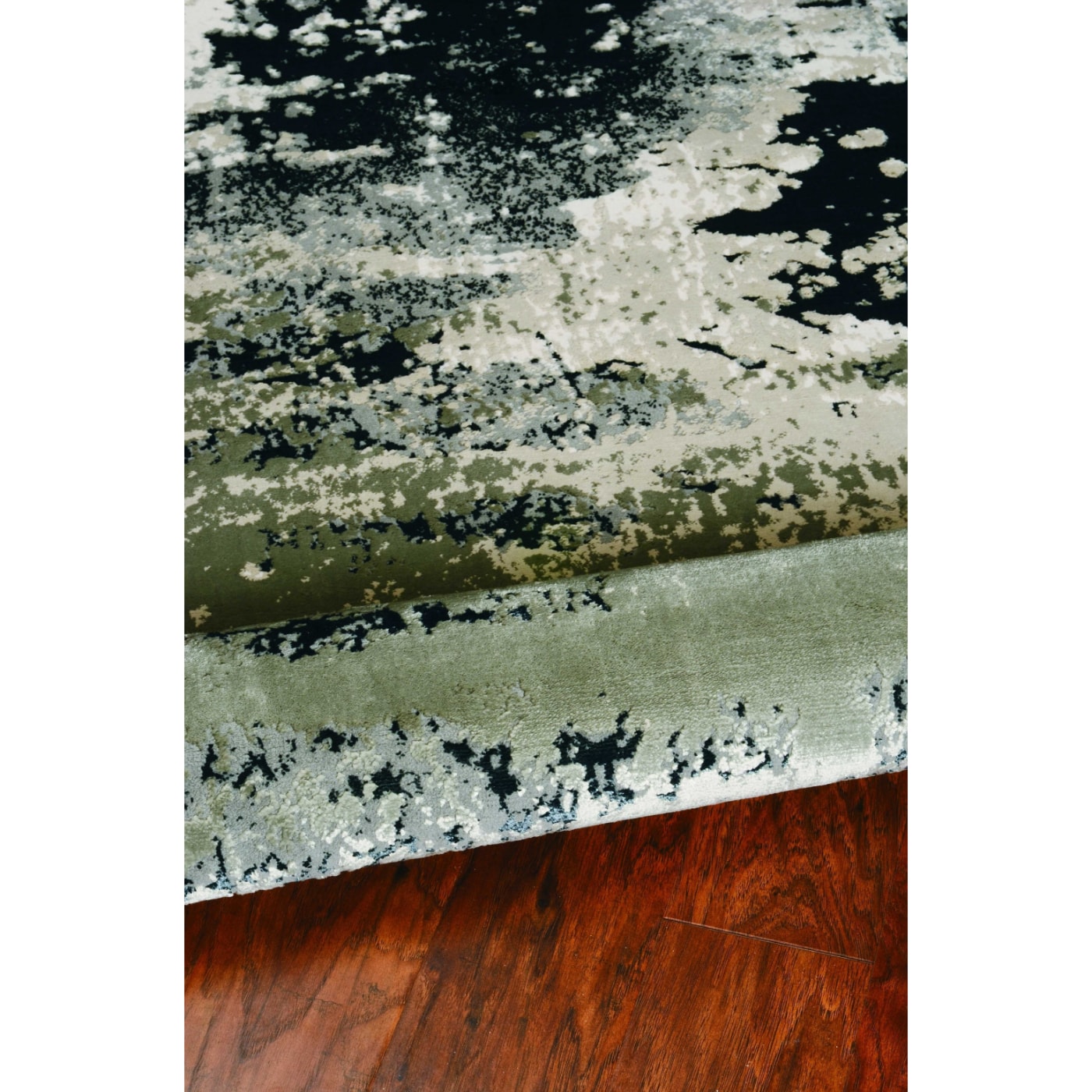 HomeRoots 349968 Bernadette 7 X 10 (ft) Rag Silver Charcoal Indoor Distressed/Overdyed Area Rug