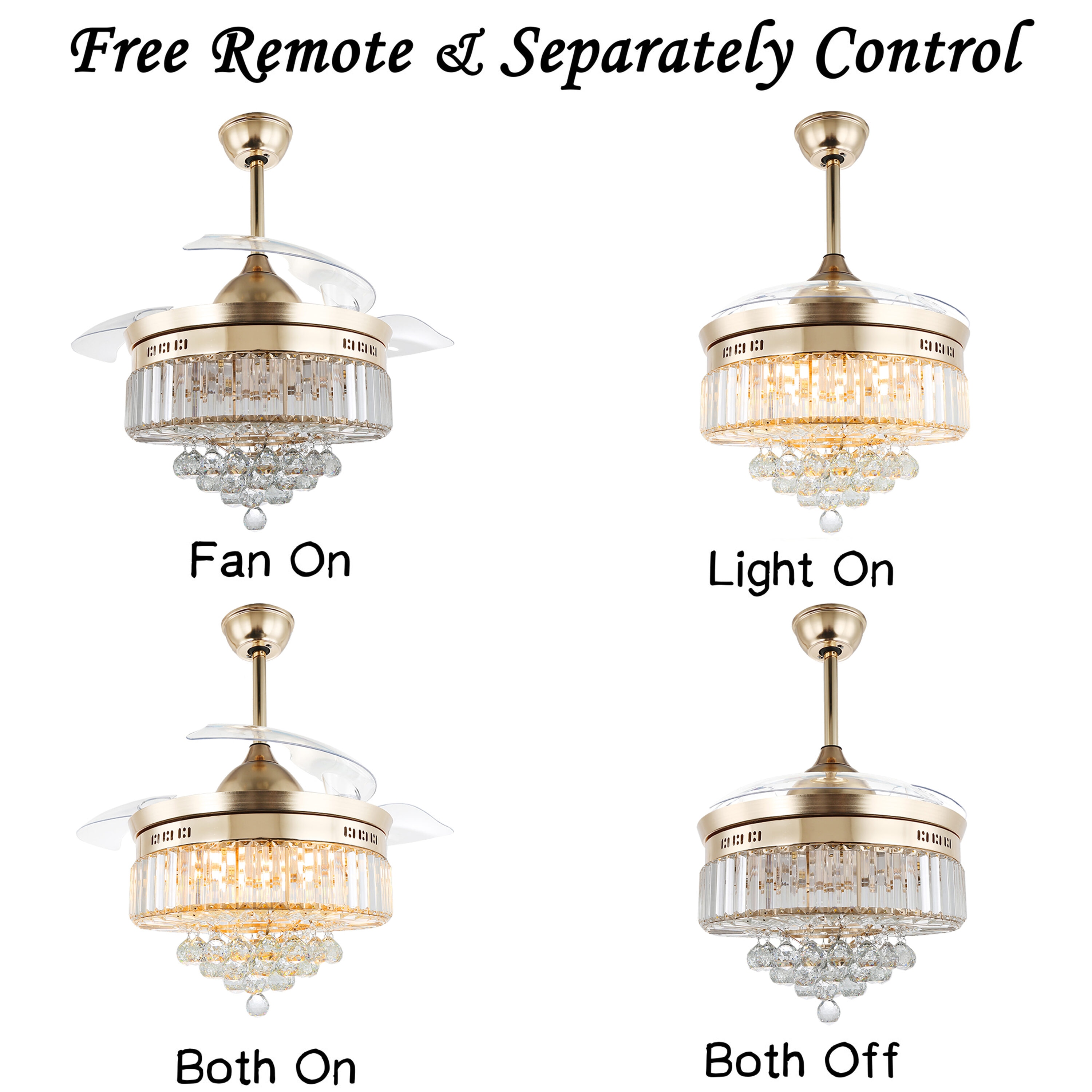 Oaks Decor BD4208-G Ceiling-Fans - View #4