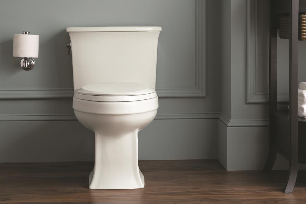 Kohler Archer White Elongated Standard Height Watersense Toilet 12-in 