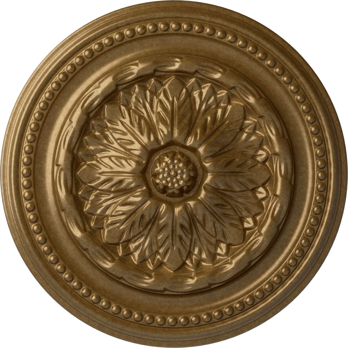 Ekena Millwork CM15CHPAS Chester 15.75-in W x 15.75-in L Painted Pale Gold Polyurethane Whole Ceiling Medallion