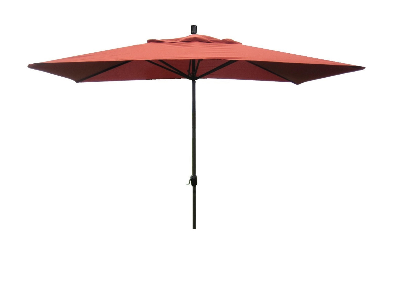 Escada Designs ESGSCU236-TERRA 10-ft Aluminum Rectangular Terracotta No-tilt Market Patio Umbrella