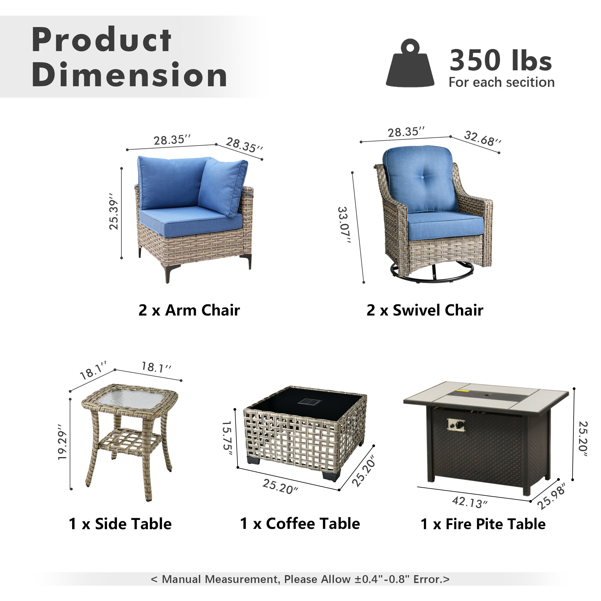 ALTRIGUS 6L-CFP03-YZSKT507-AL Patio-Conversation-Sets - View #3