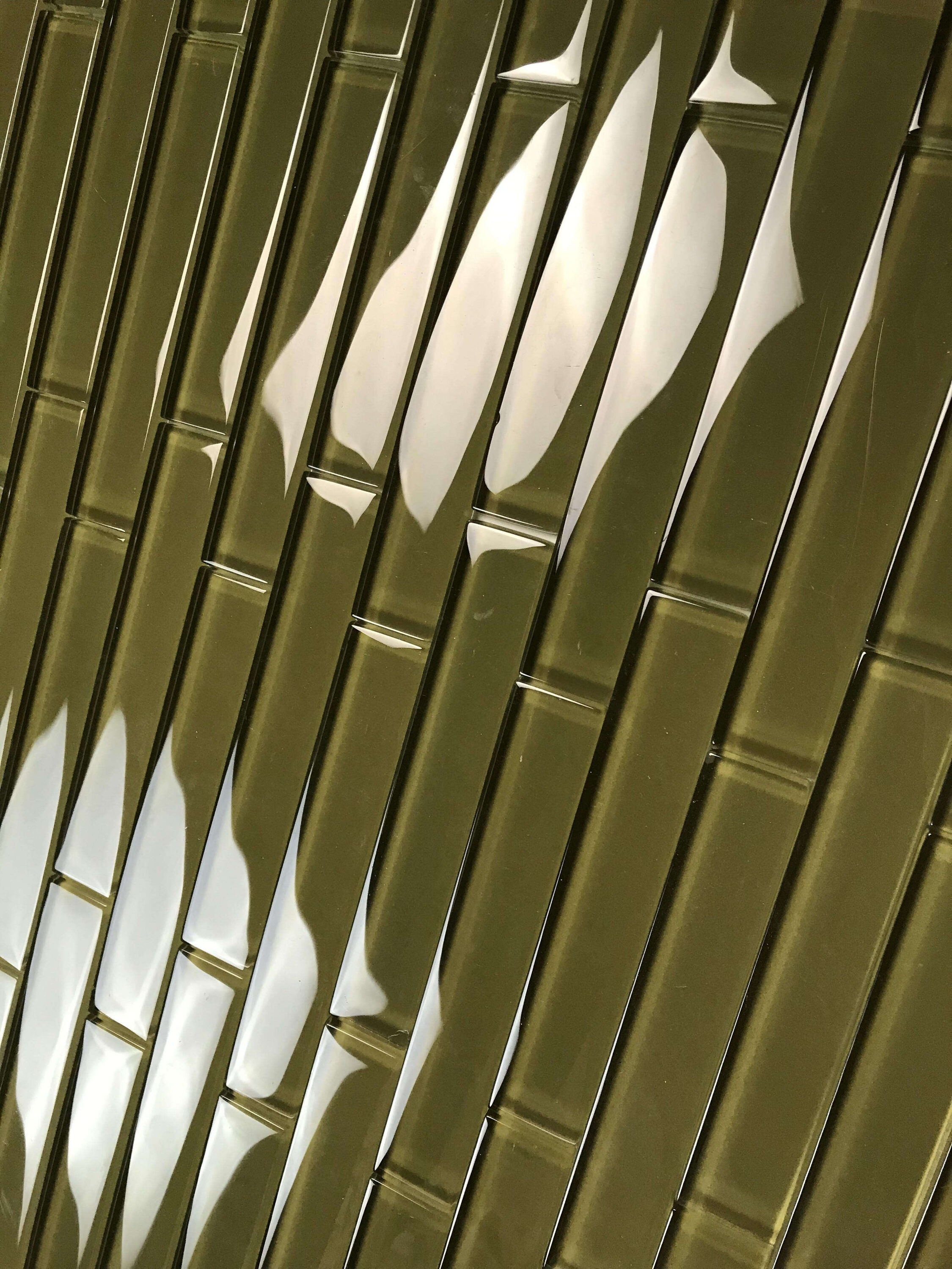 Fluted Bronze Silvered Architectural Cast Glass is great for building