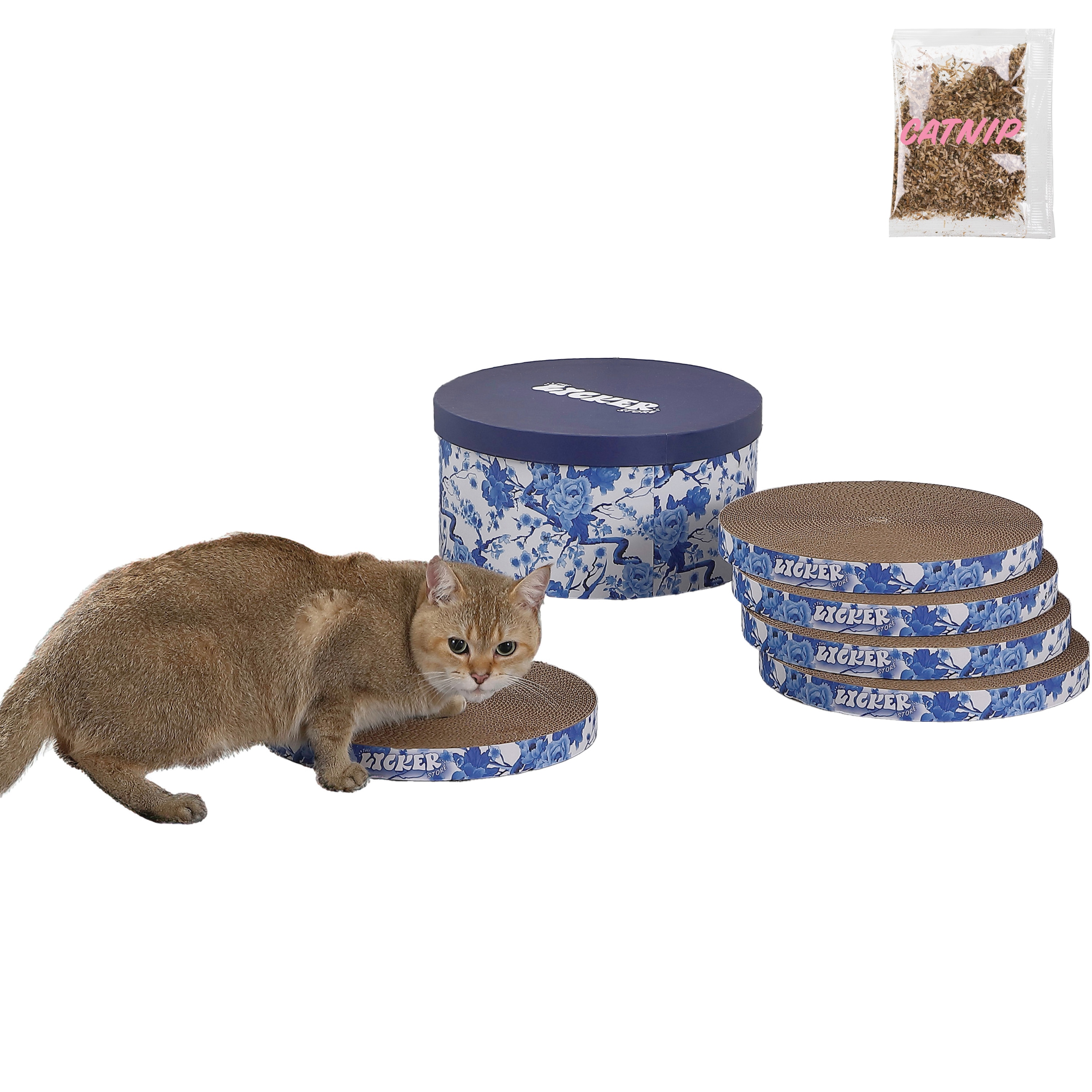 The Licker Store CSR1012B 6.5-in x 13-in Blue Cat Shelf