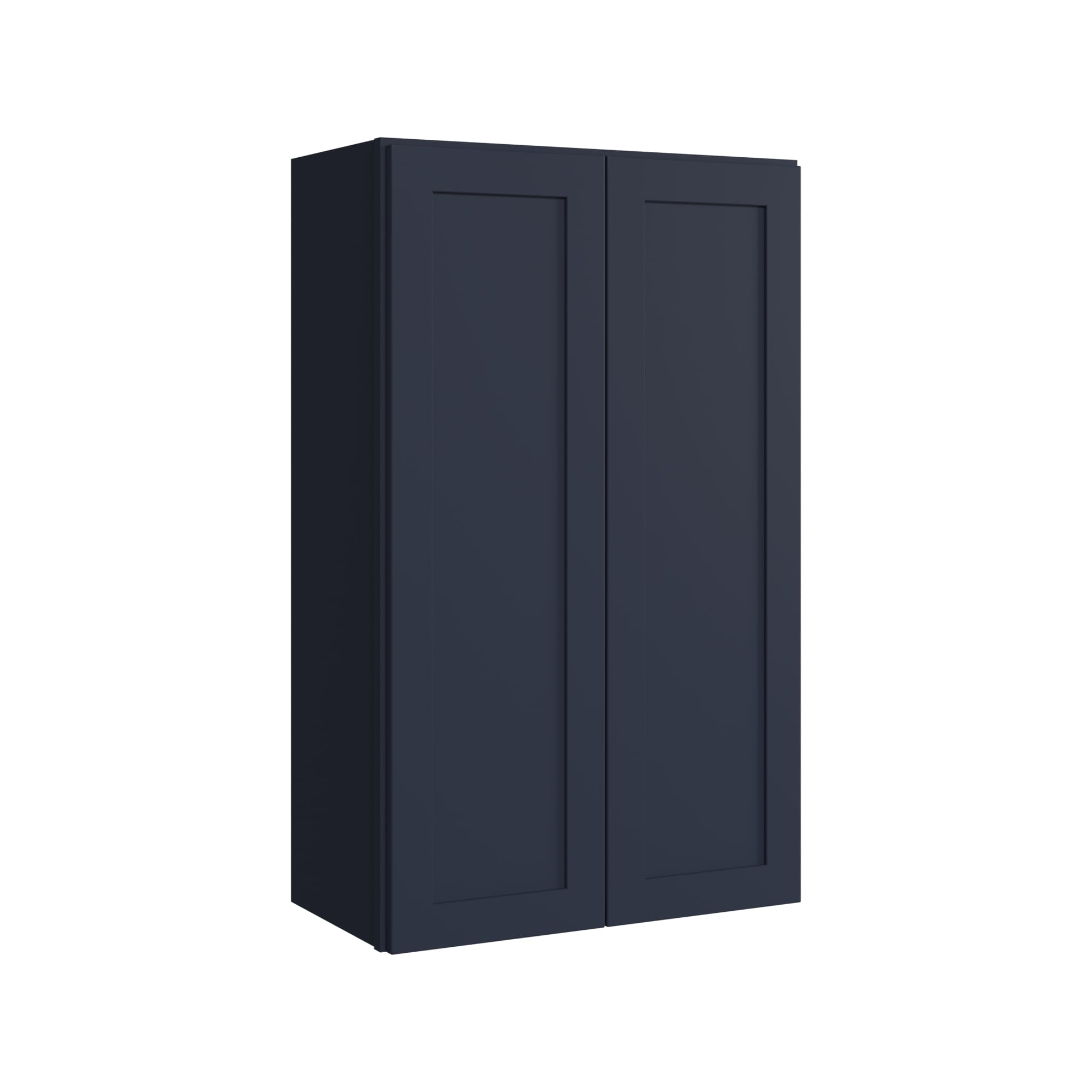 KraftMaid Momentum W2439G77 Deveron 24-in W x 39-in H x 12-in D Midnight Wall Fully assembled Plywood Cabinet (Recessed Panel Shaker)