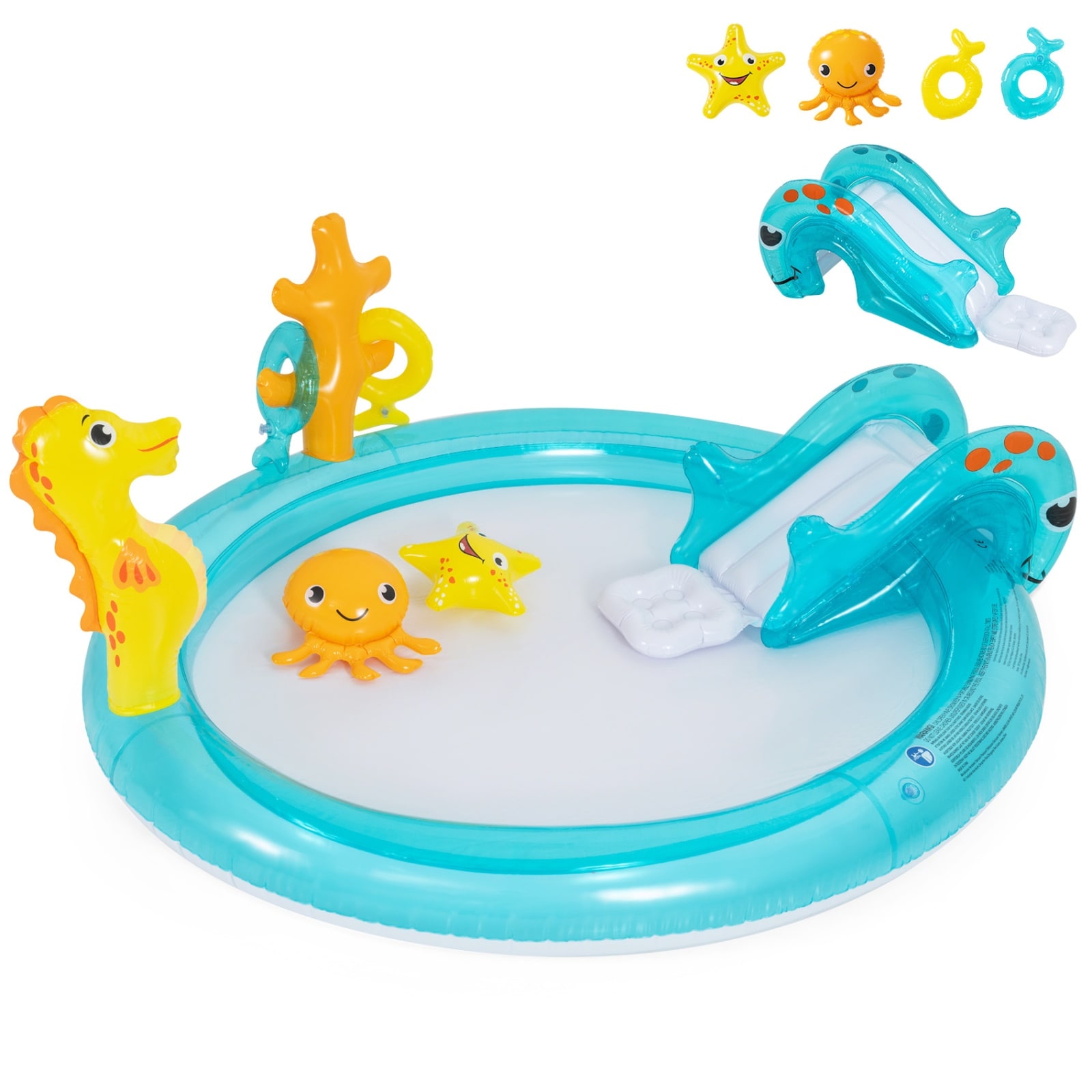 SUGIFT Inflatable Backyard Water Park with Slide Sprinkler and Ring Toss for Kids Aged 2-6 #ZMLW014SUGHY2187