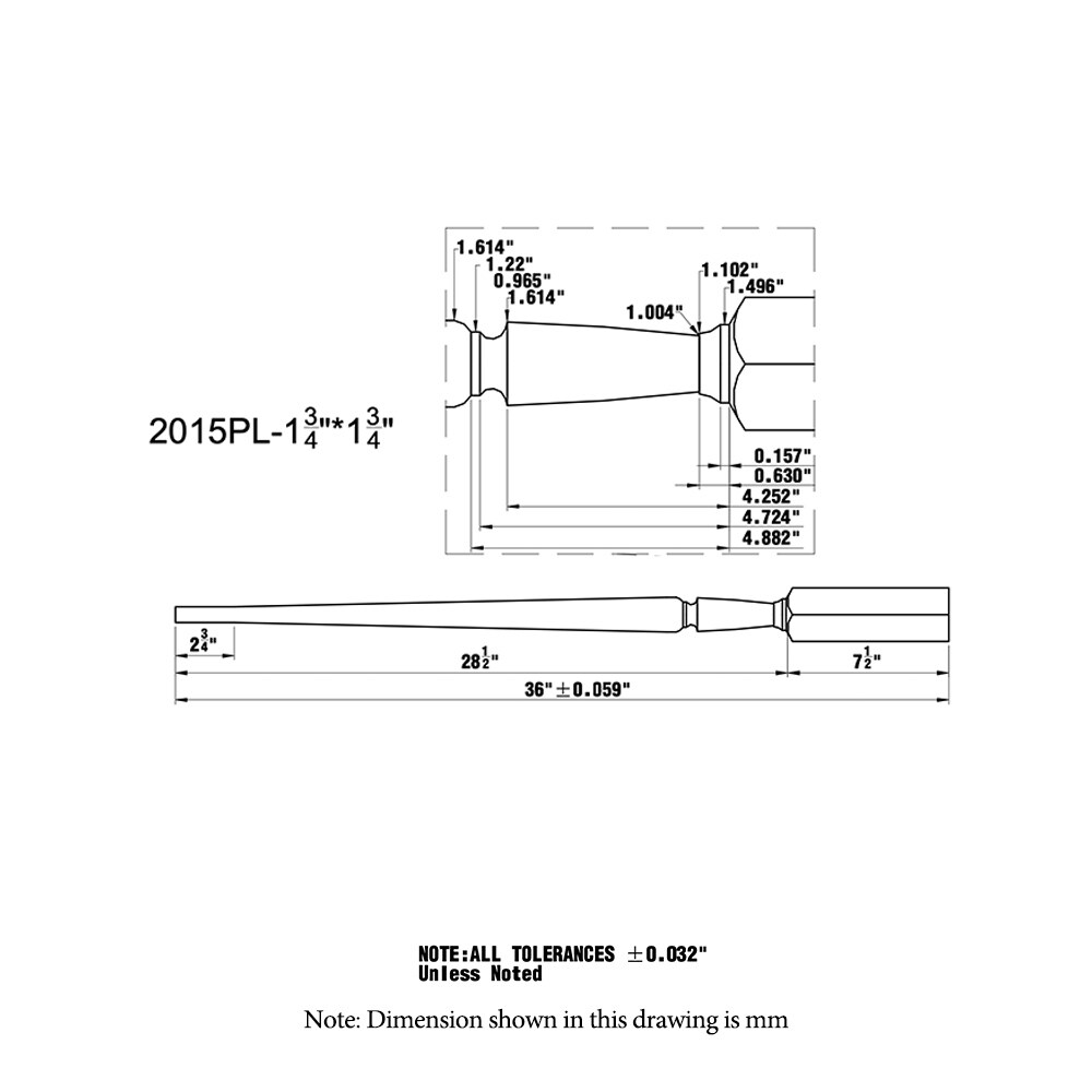 RELIABILT WG2015PL36MAP Interior-Stairpart-Balusters - View #3