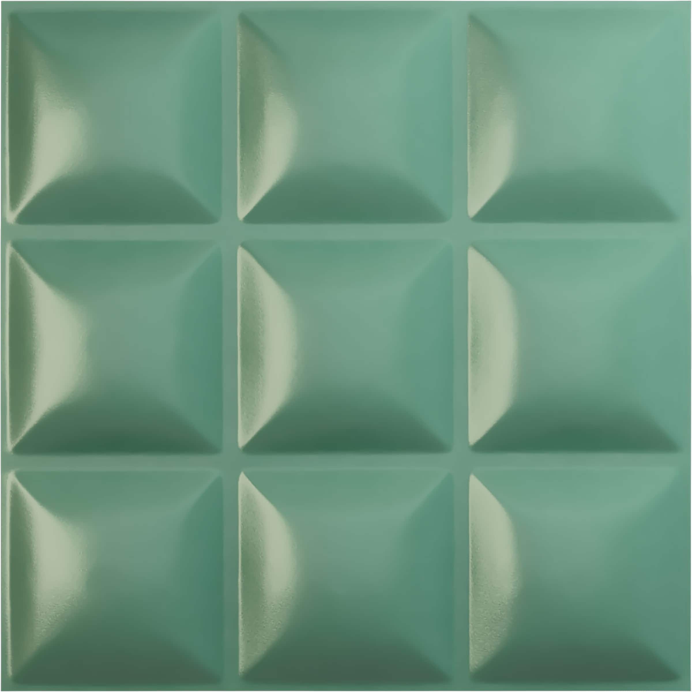 Ekena Millwork WP20X20CLFSM 19-5/8-in x 19-5/8-in Embossed Paintable/Stainable Green PVC Geometric Wall Panel ( 2.67-sq ft )