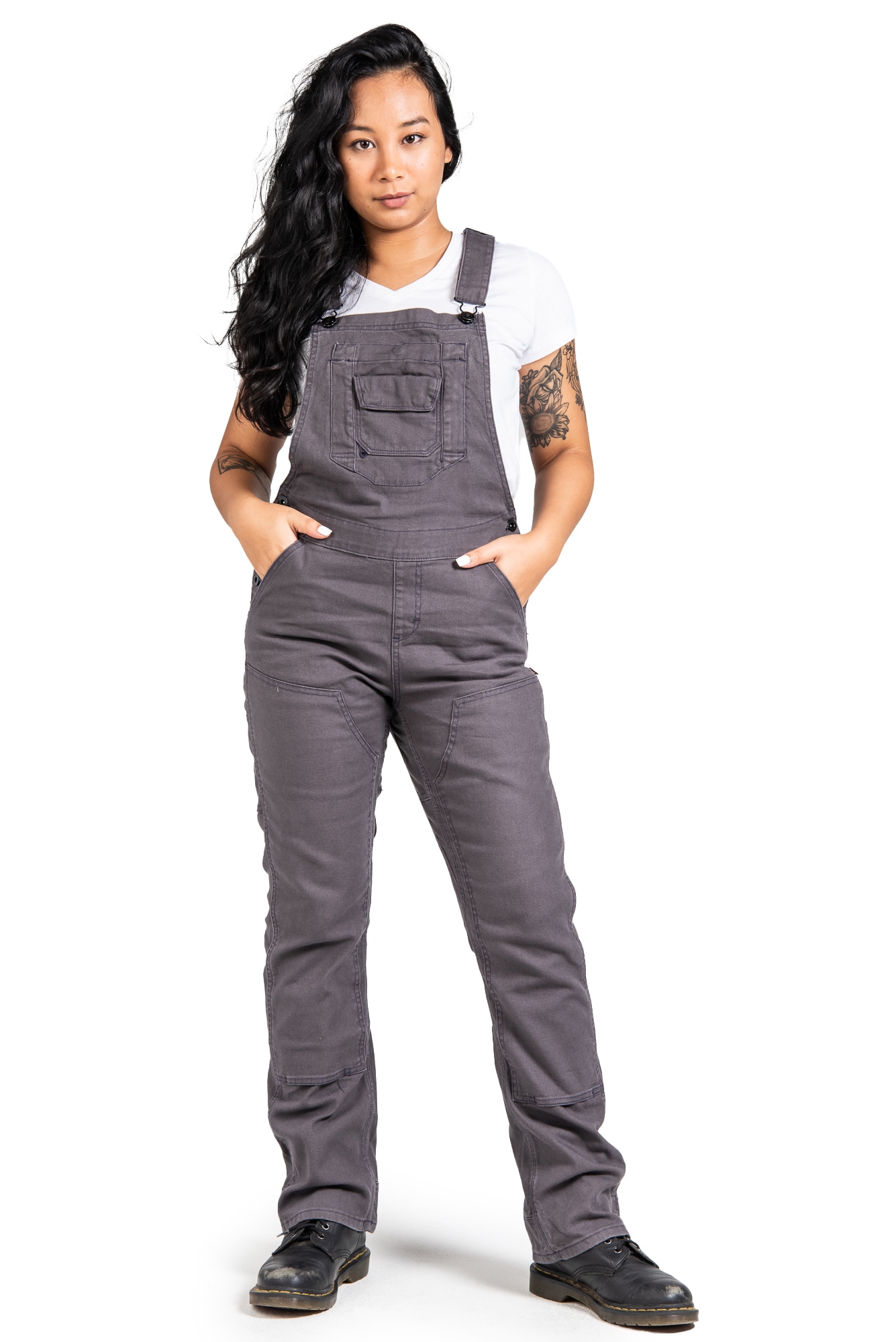 Dovetail Workwear Women's Dark Grey Canvas Overall in the Coveralls ...