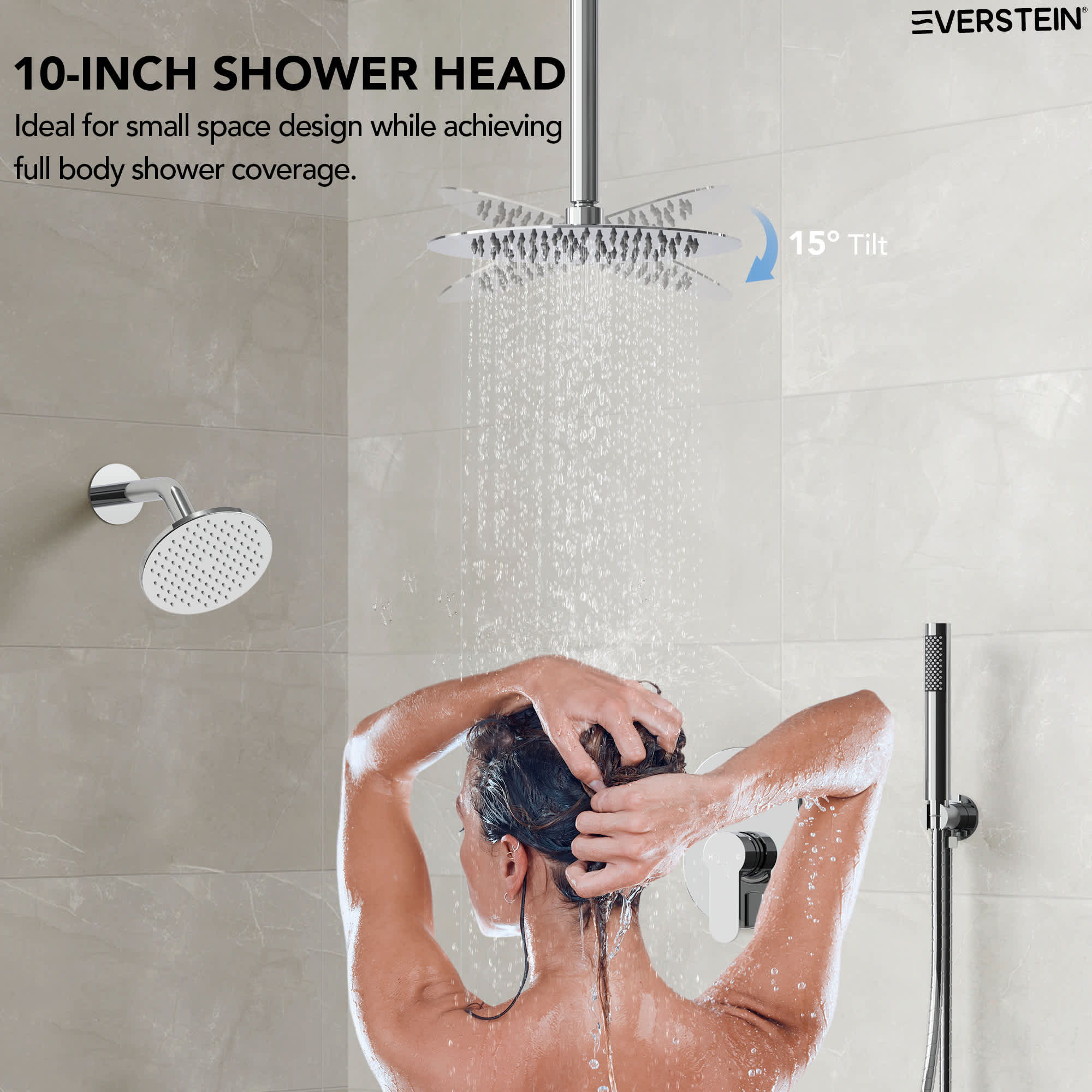 EVERSTEIN SFS-1057-CH10 Showerhead-Bar-Panels - View #6