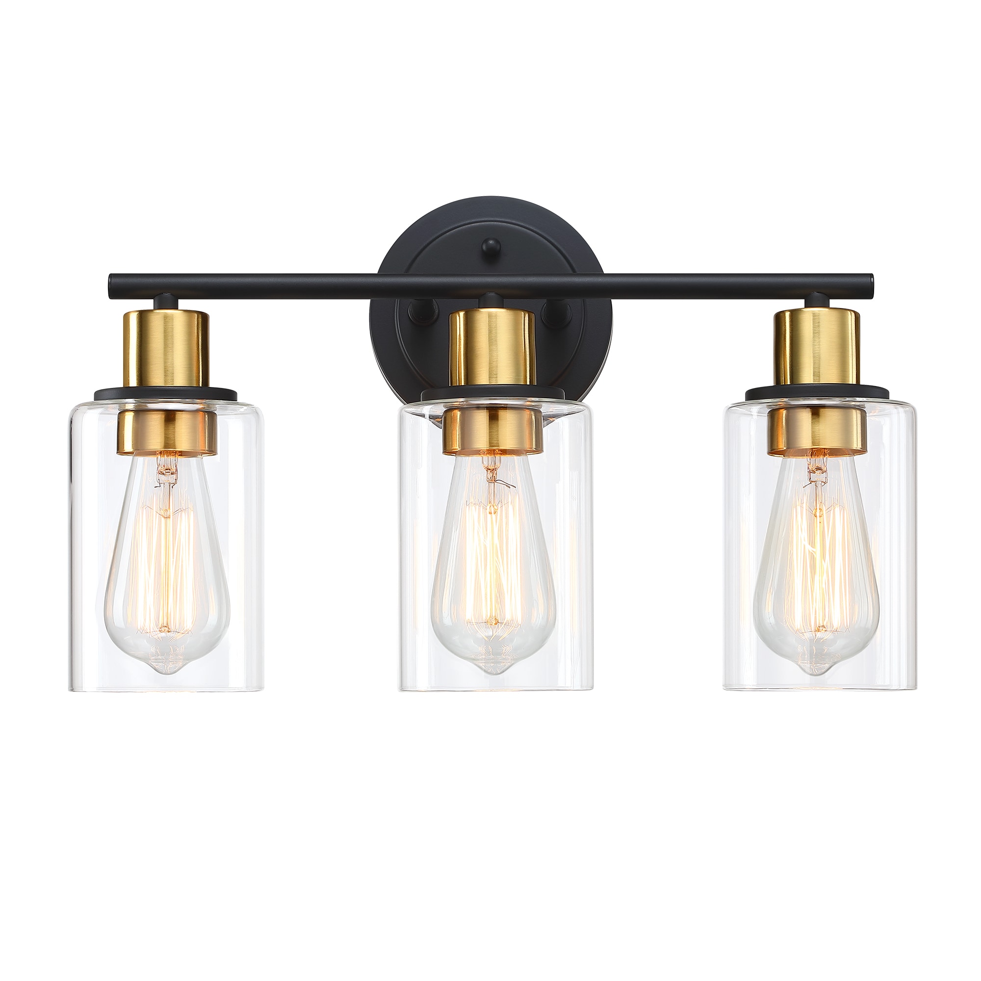 WELLFOR TC 16.9-in 3 Light Bronze Modern/contemporary Bathroom Vanity light