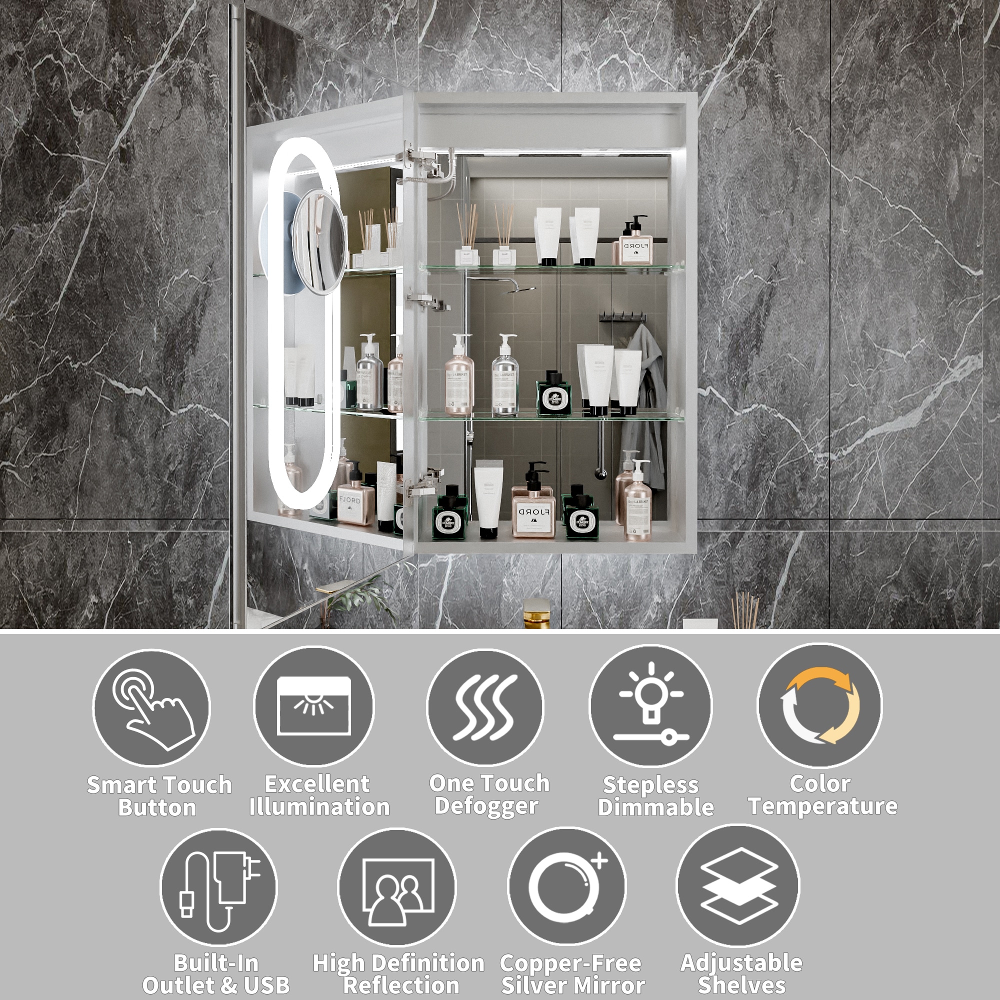 CALVON CAH-J2032L Bathroom-Medicine-Cabinets - View #10