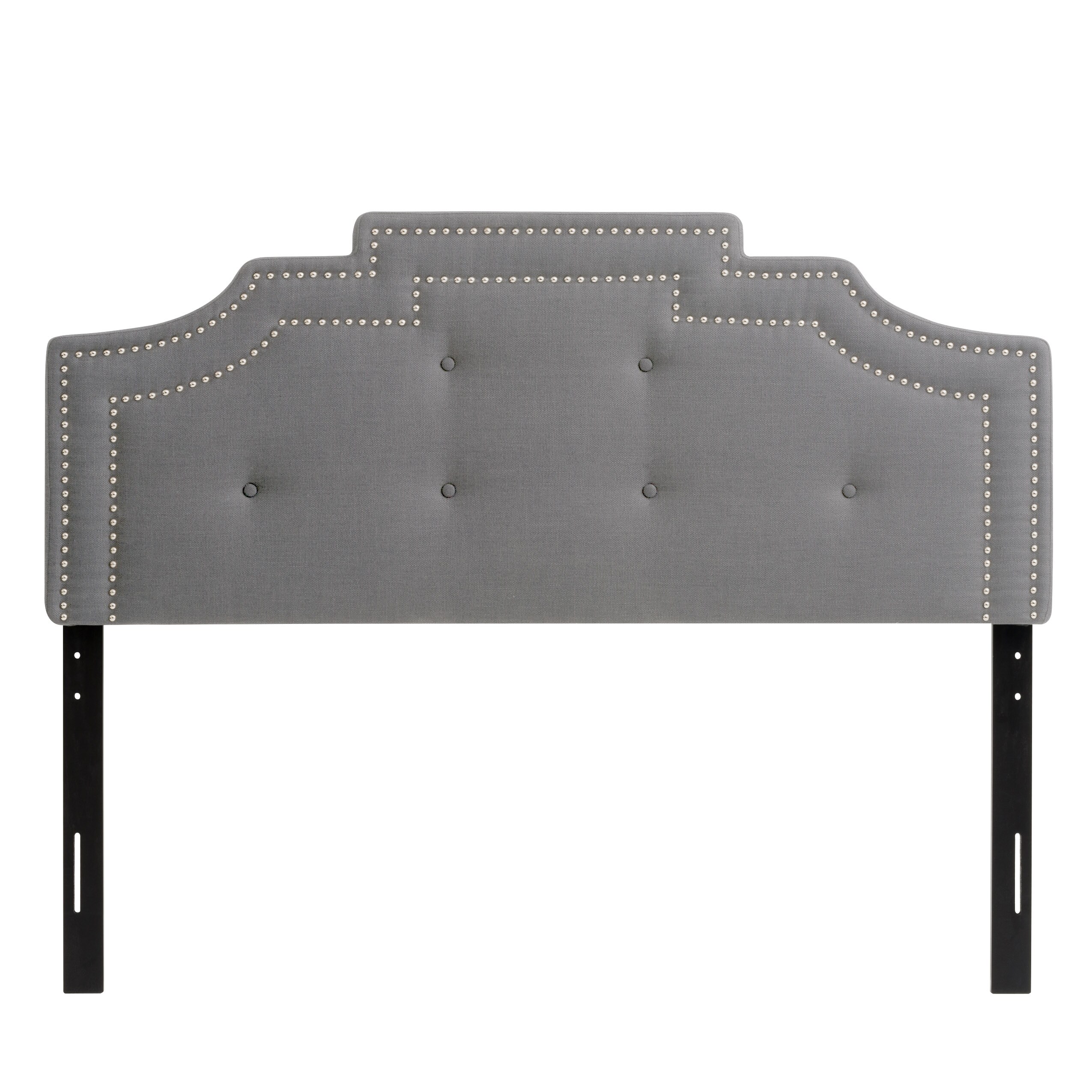CorLiving BBT-205-Q Aspen Light Grey Queen Polyester Upholstered Headboard