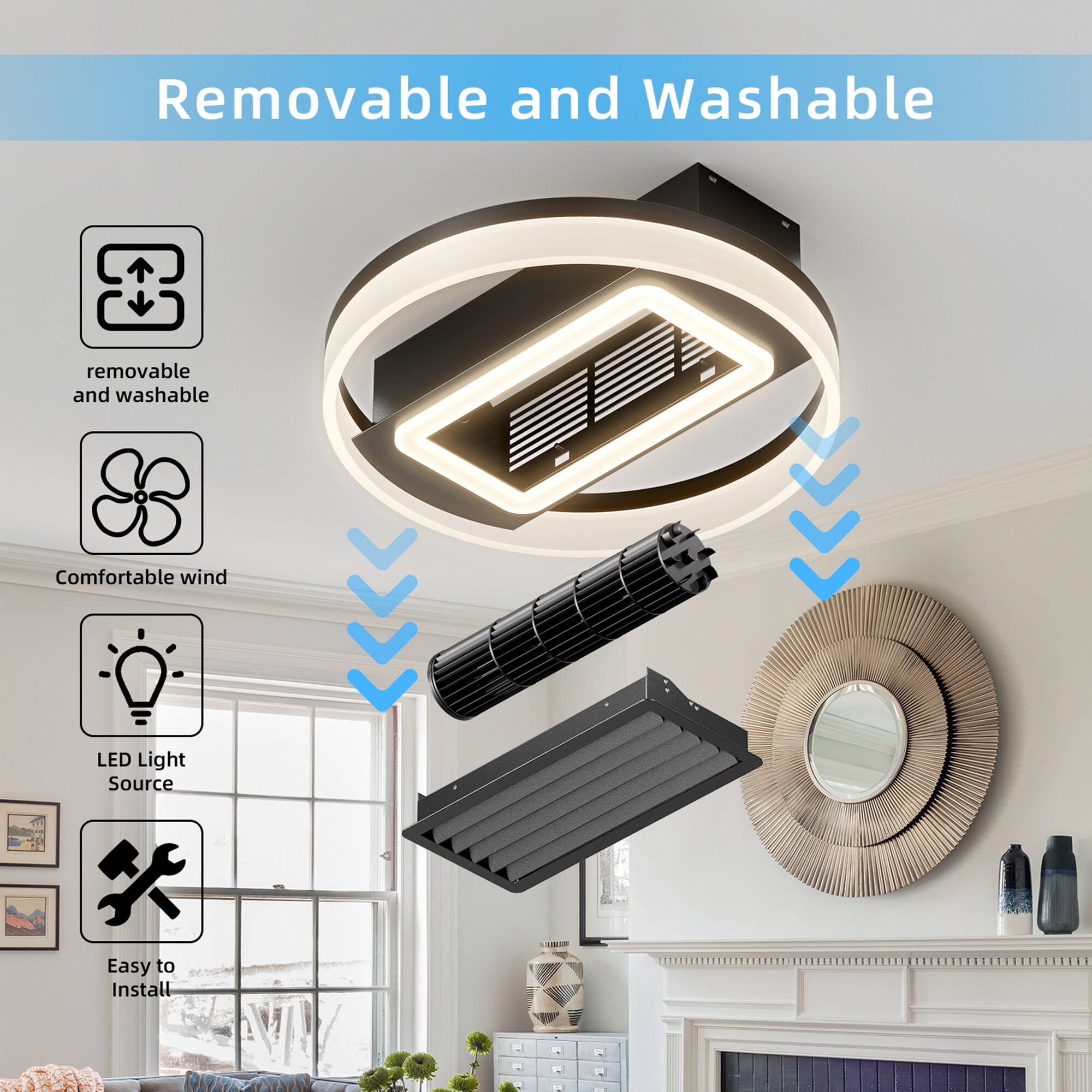 Bybafun YB5100120 Ceiling-Fans - View #2