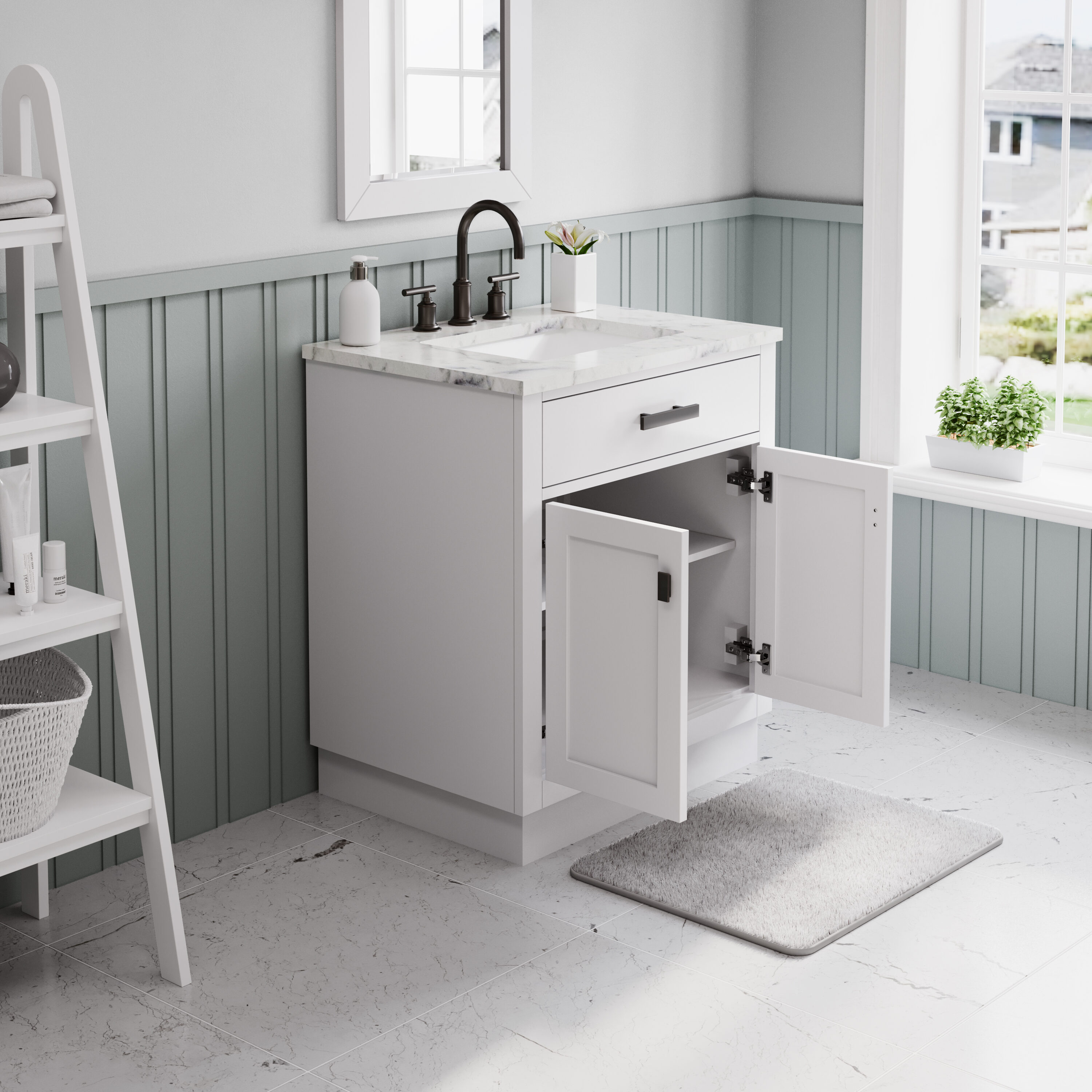 Water Creation HA30CW03PW-R24BL1403 Bath-Vanity-Combo - View #4