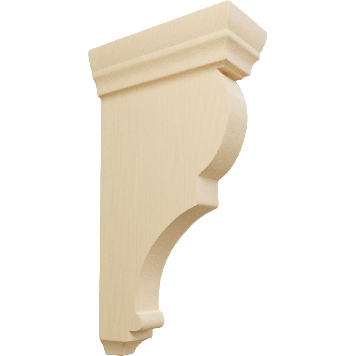 Ekena Millwork CORW02X05X10RJMA 2.5-in x 5.5-in x 10-in Unfinished Maple Wood Paintable/Stainable Corbel