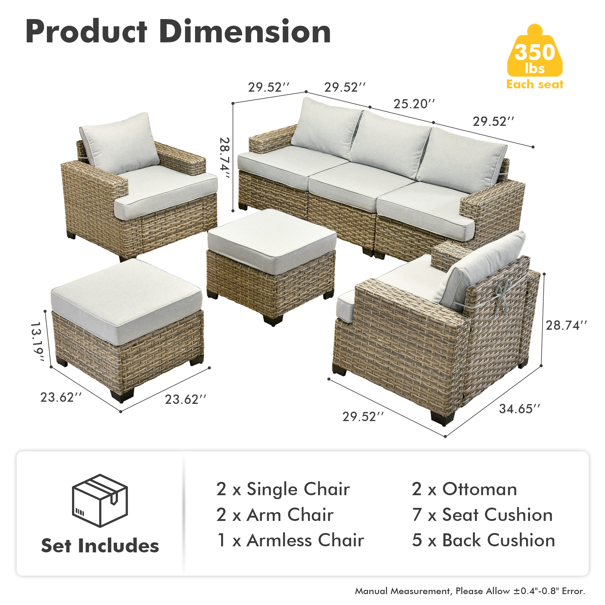 Ovios TS407 Patio-Conversation-Sets - View #7