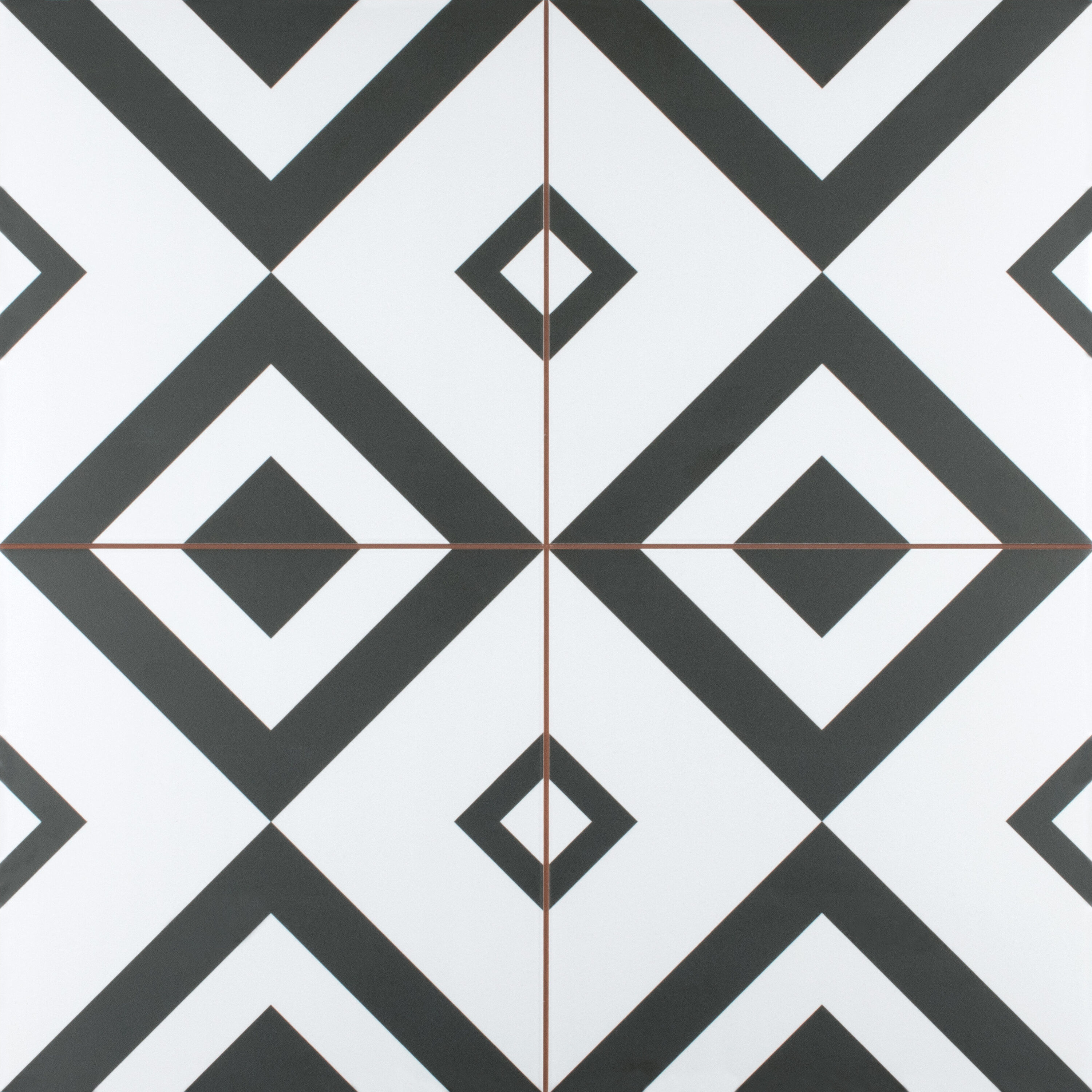 Affinity Tile FPEBXT2 Brixton II White 17-5/8-in x 17-5/8-in Glazed Ceramic Patterned Standard Floor and Wall Tile ( 13.14-sq ft Carton )