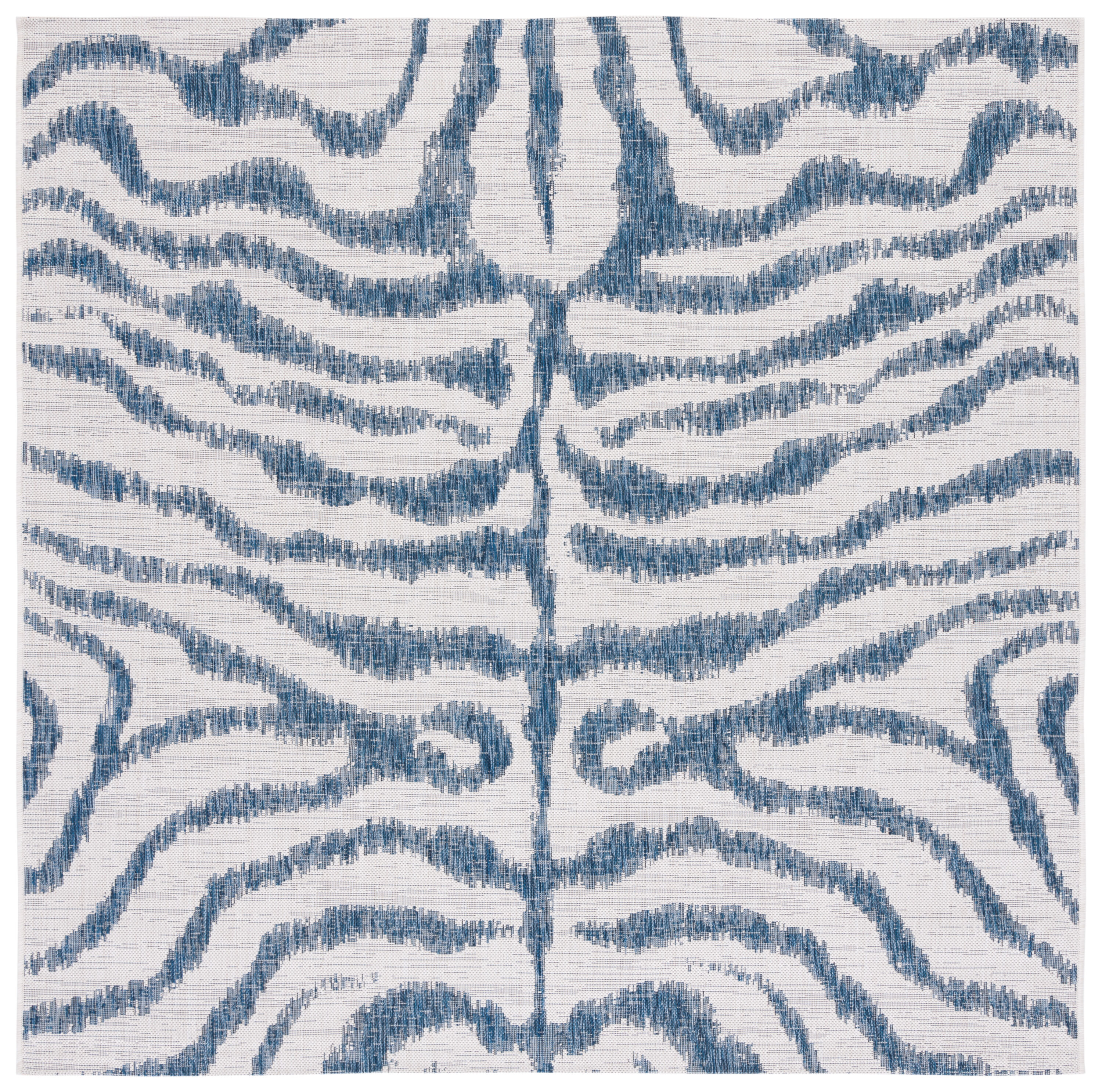 Courtyard Cy8444-53412 Ivory Navy 7 X 7 Area Rug