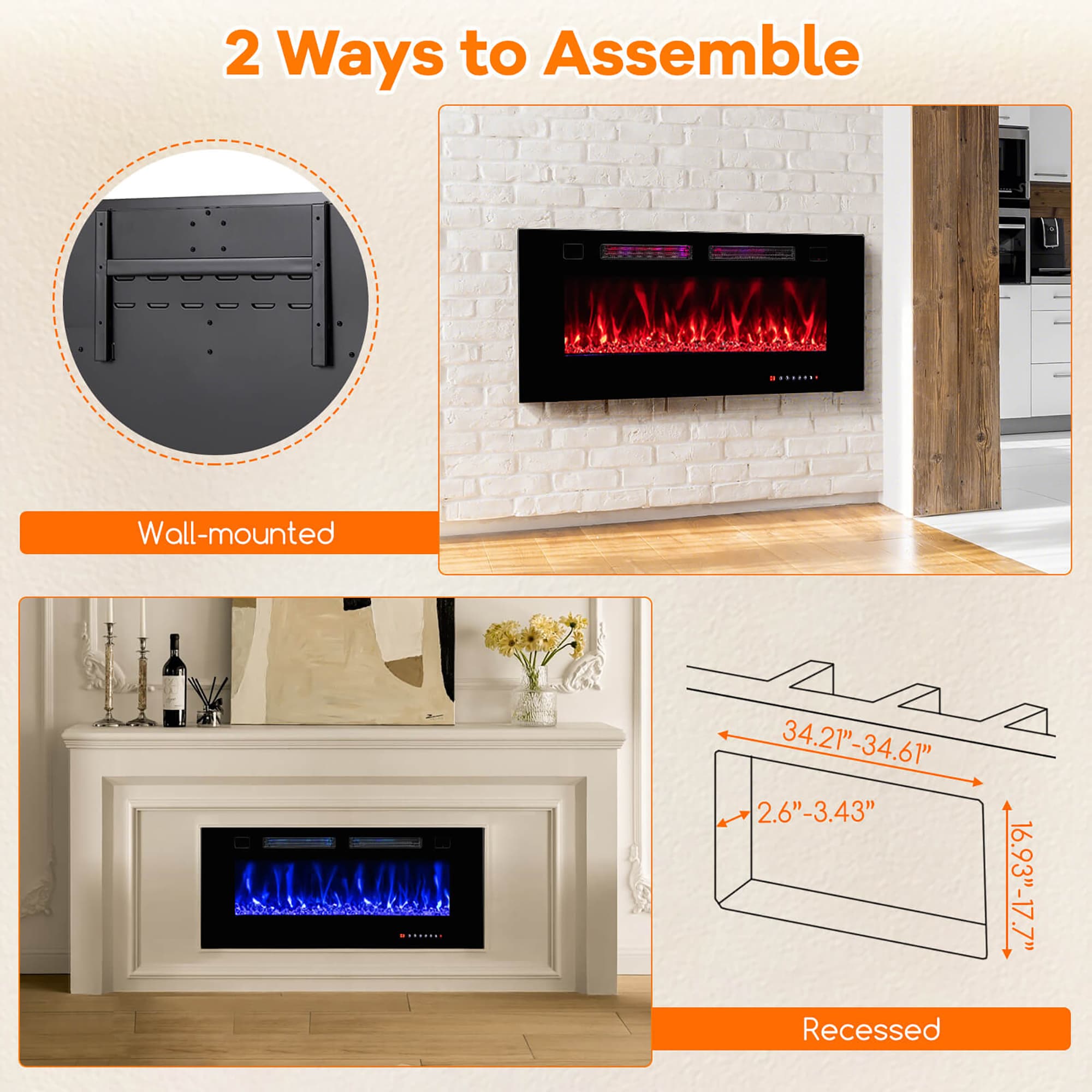 Goplus FP10235US-42 Electric-Fireplaces - View #3