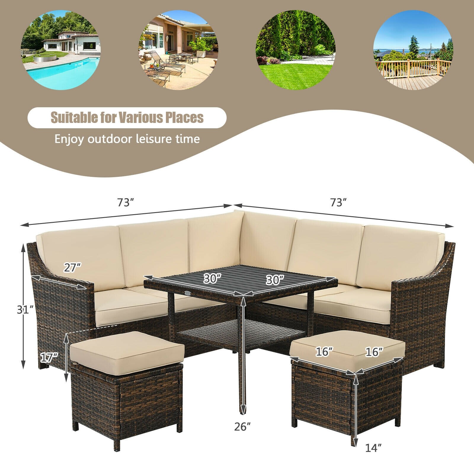 Forclover HBV-HW669 Patio-Conversation-Sets - View #10