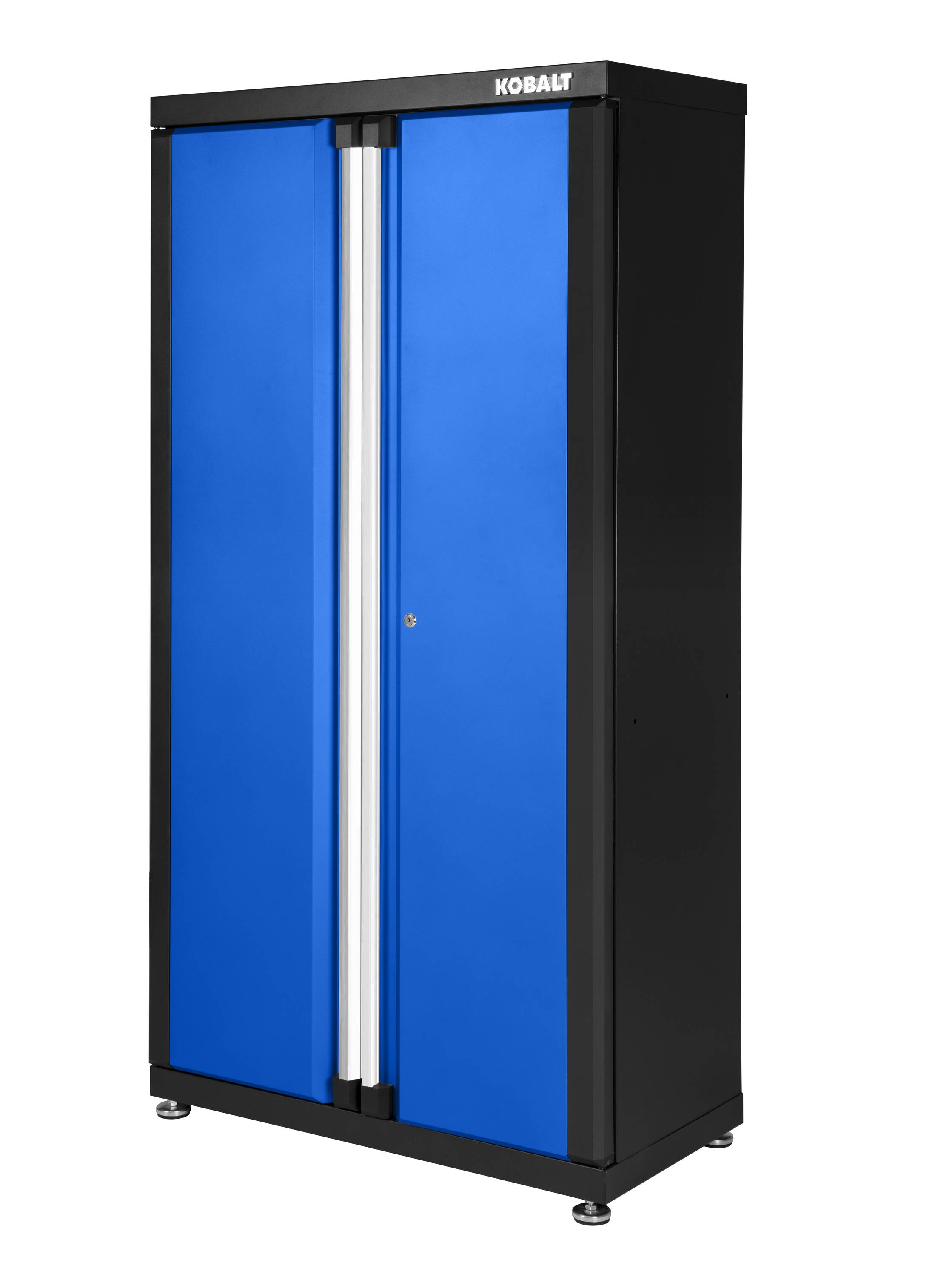 Steel Freestanding Garage Cabinet in Blue (36-in W x 72-in H x 18.5-in D) | - Kobalt 19187