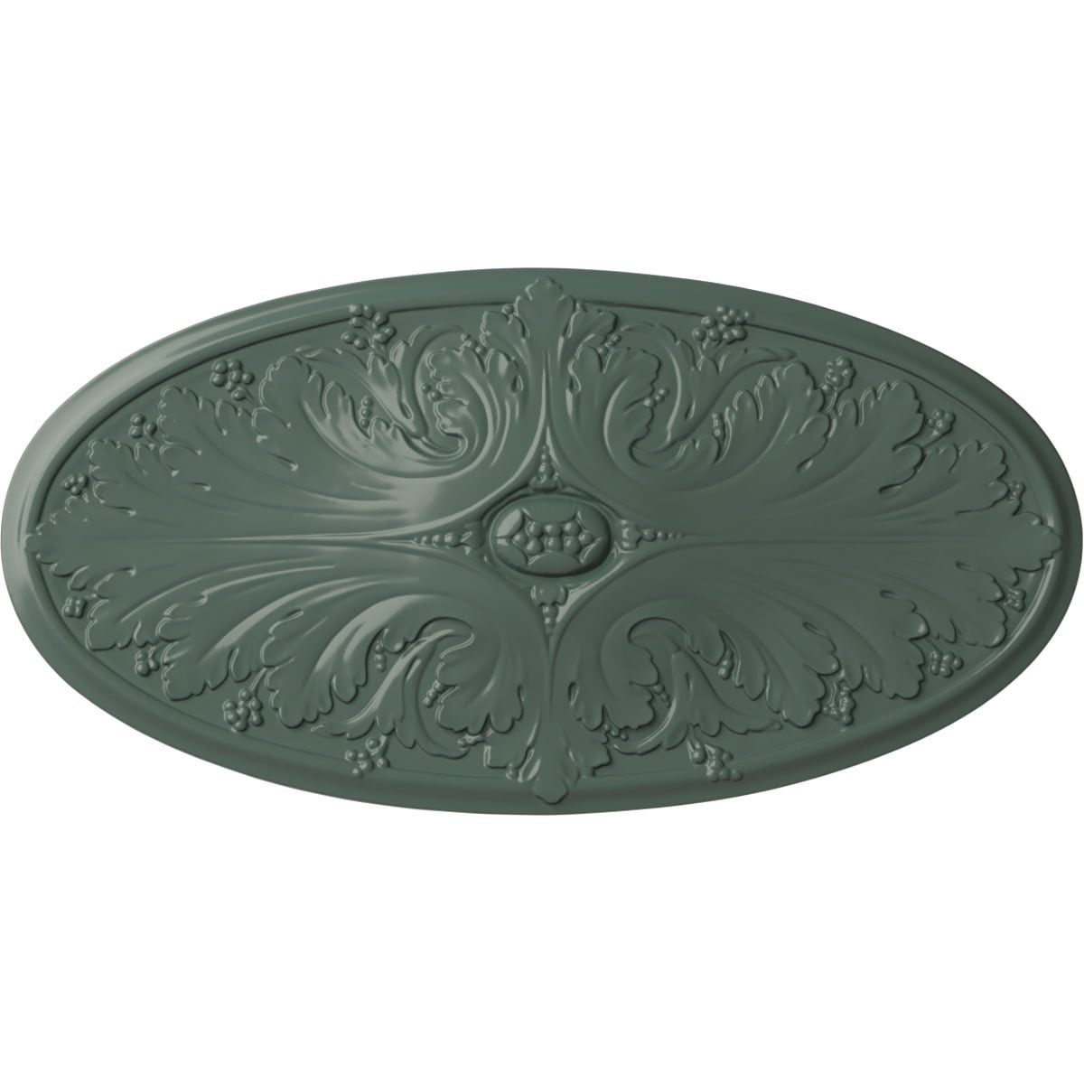 Ekena Millwork CM24X12MACBF Madrid 12.5-in W x 24.75-in L Painted Cloud Burst Polyurethane Whole Ceiling Medallion