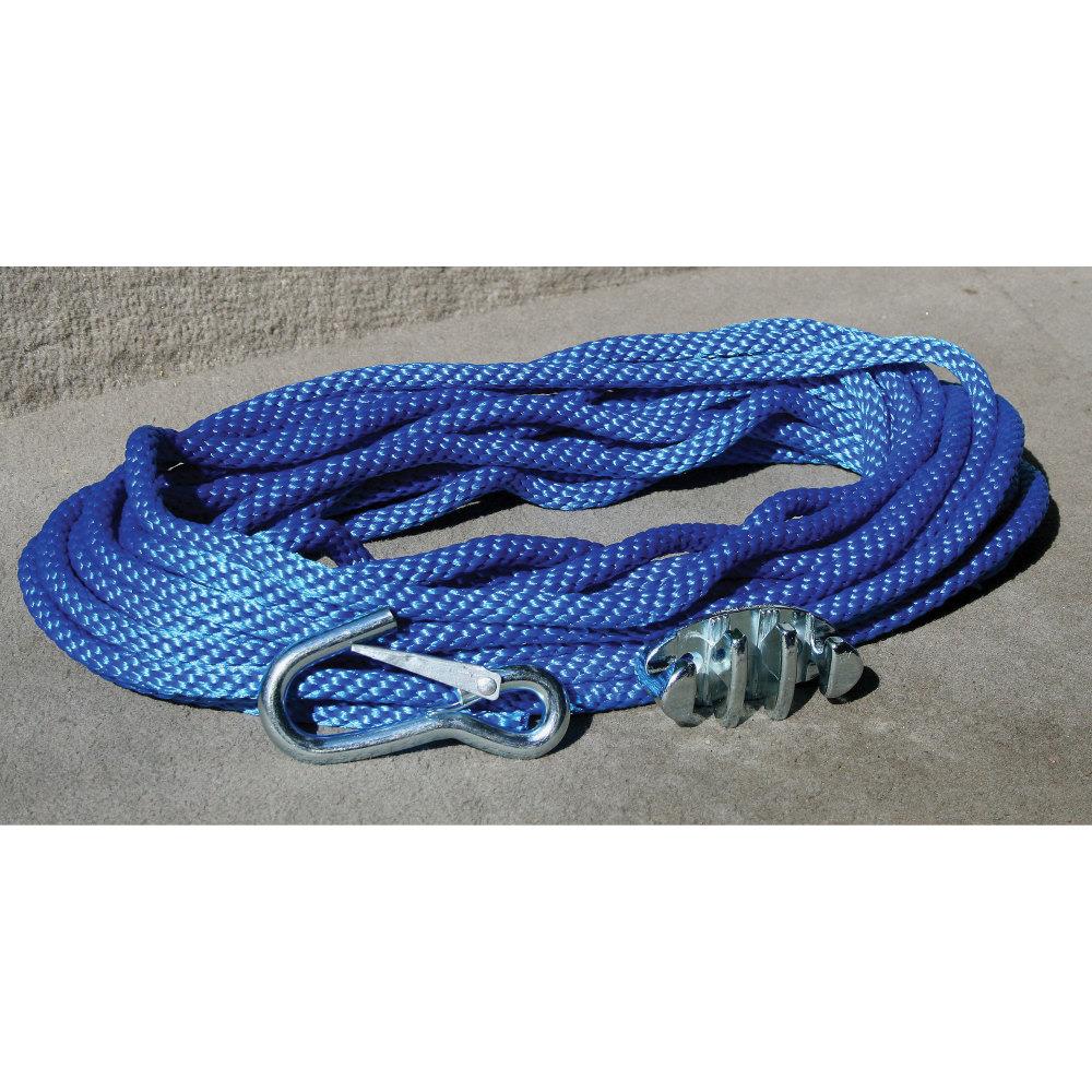 Panther 100-ft Anchor Rope, Rope Cleat and Snap Hook at