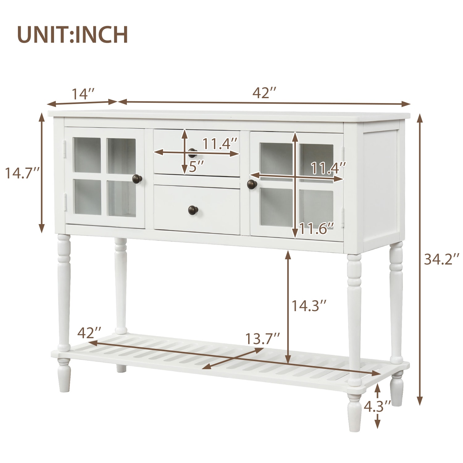 ModernLuxe WF193444AAK Console-Sofa-Tables - View #2