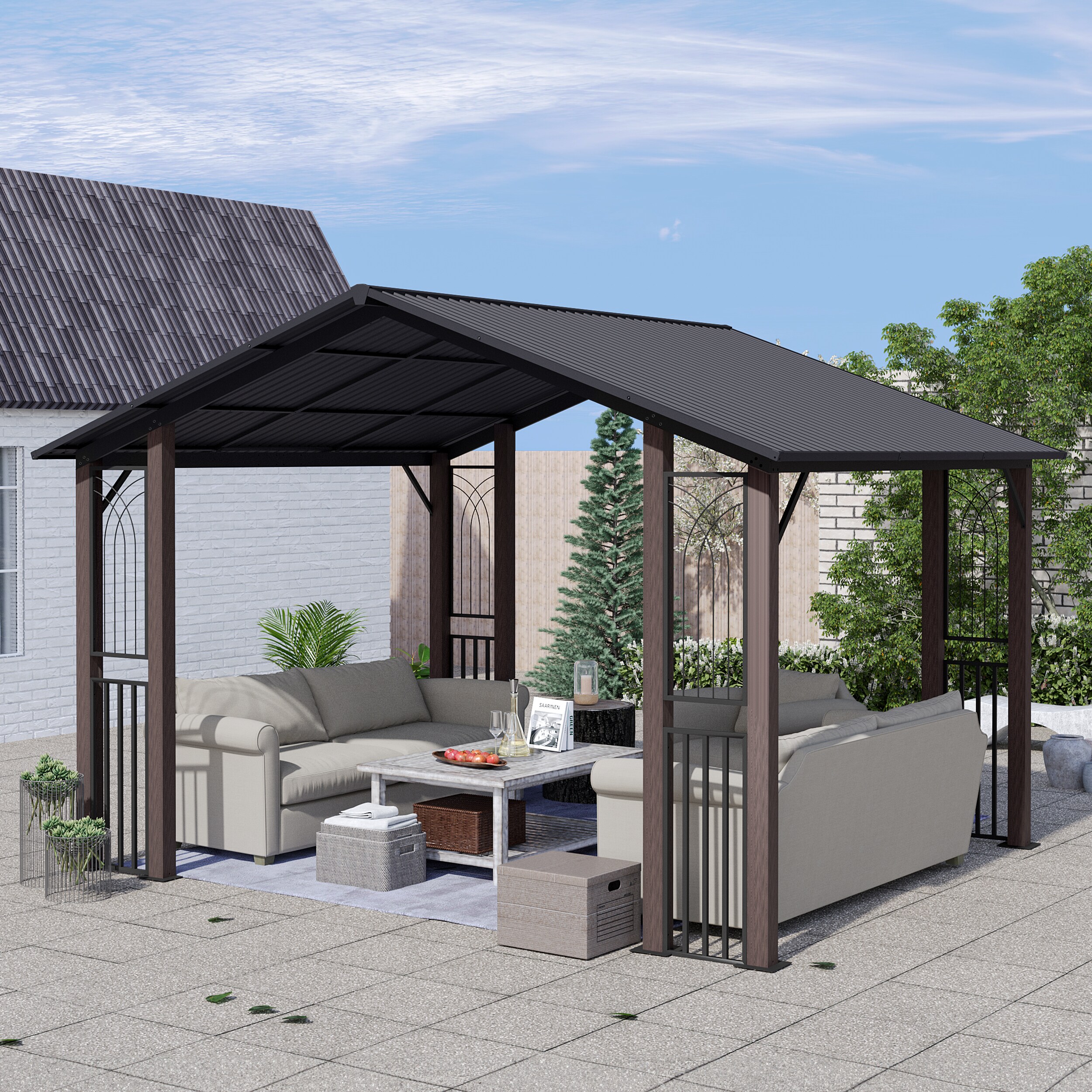  ZPPFDJR-1113-Z-WL3 Wood-Resin-Gazebos - View #8