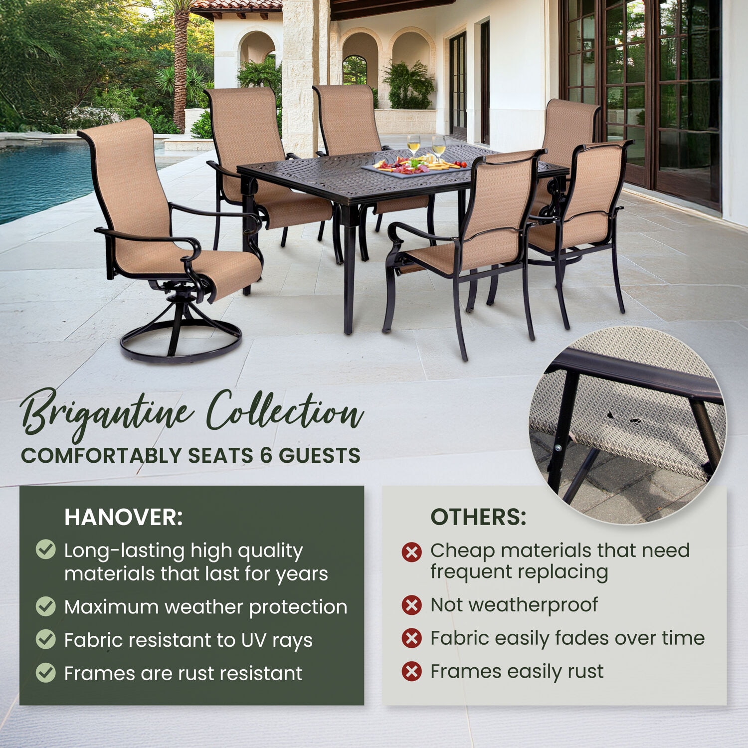 Hanover BRIGDN7PCSW-2 Patio-Dining-Sets - View #4