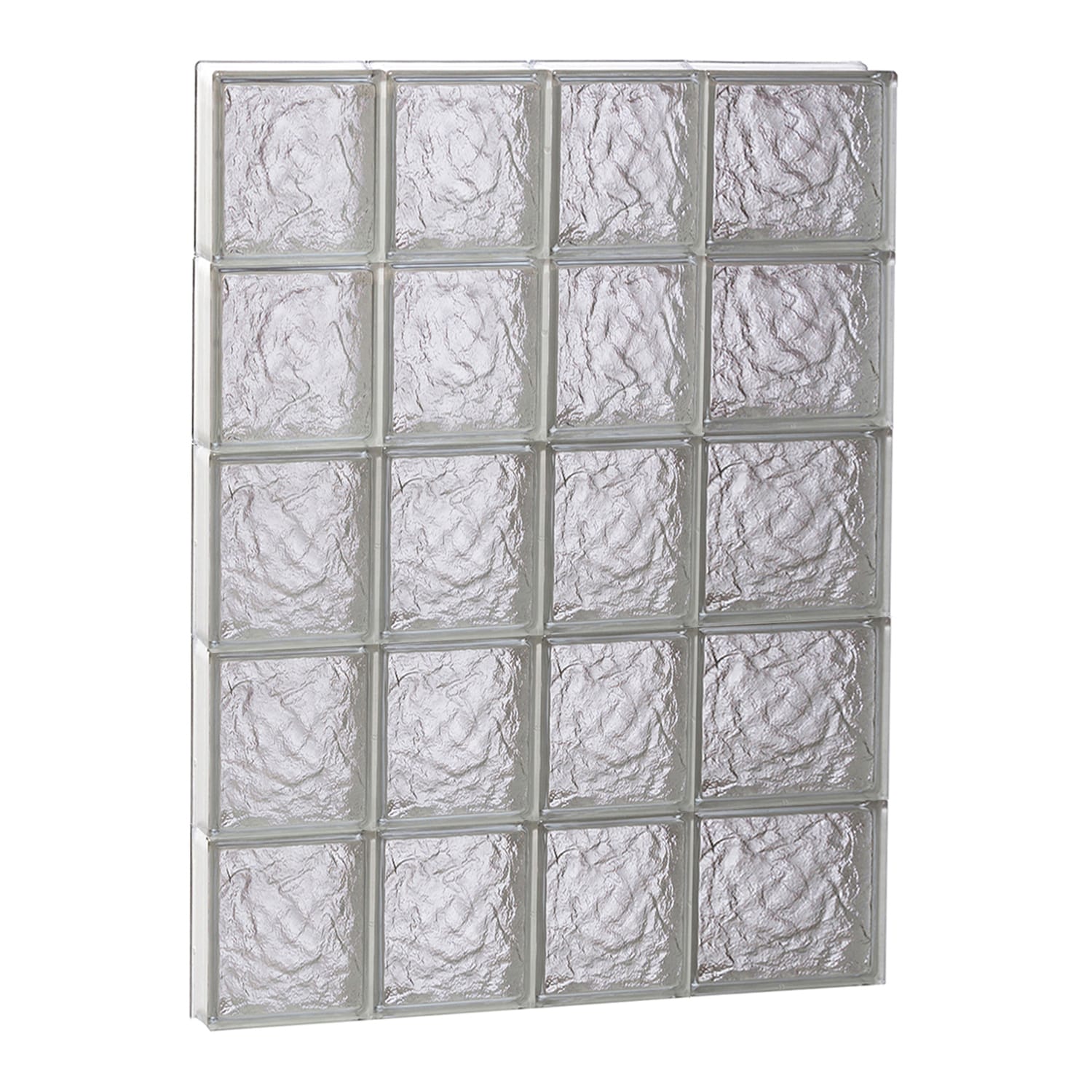 REDI2SET S2640IS Ice Glass 25-in x 38-3/4-in Frameless Replacement Glass Block Window