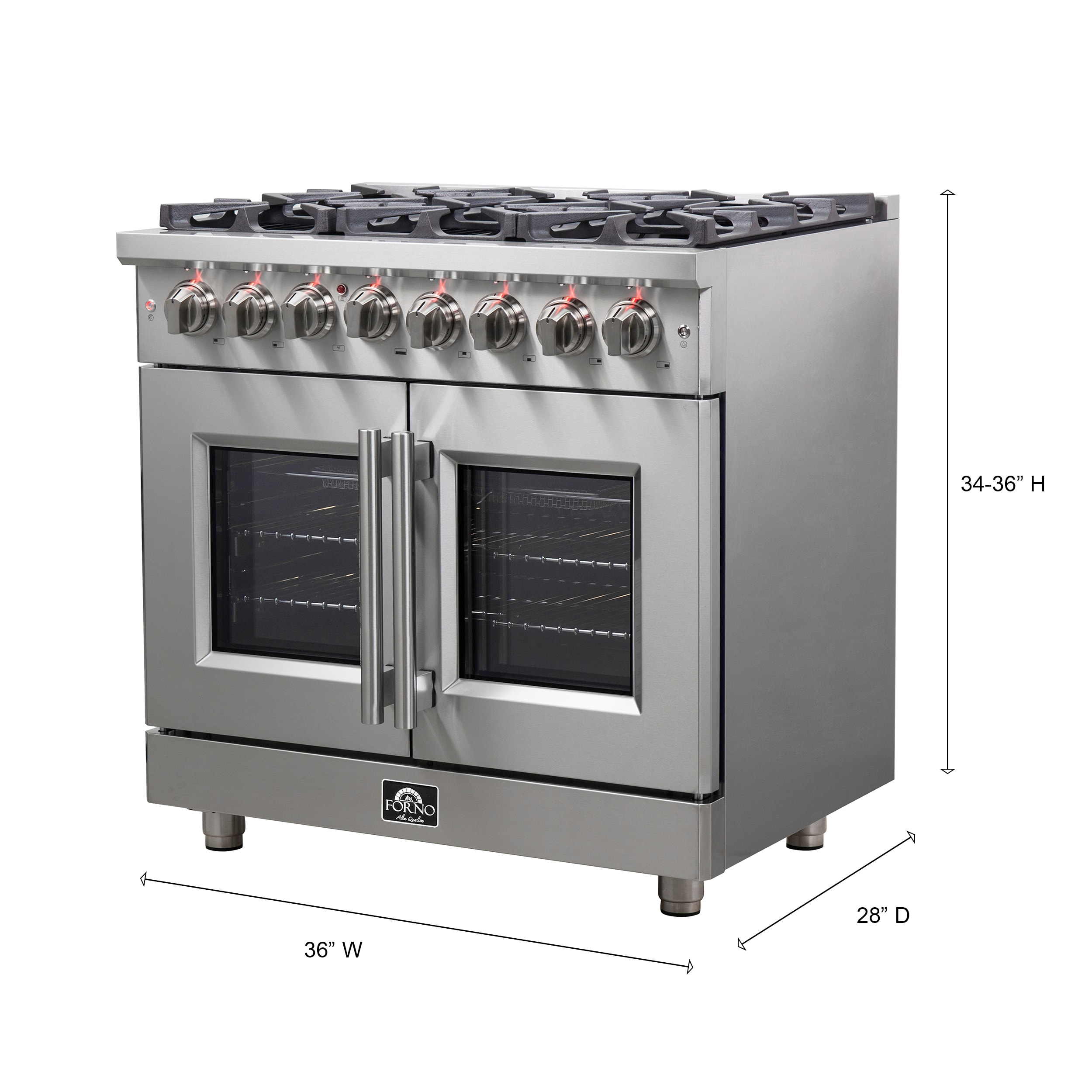 FORNO FFSGS6325-36 Dual-Fuel-Ranges - View #9