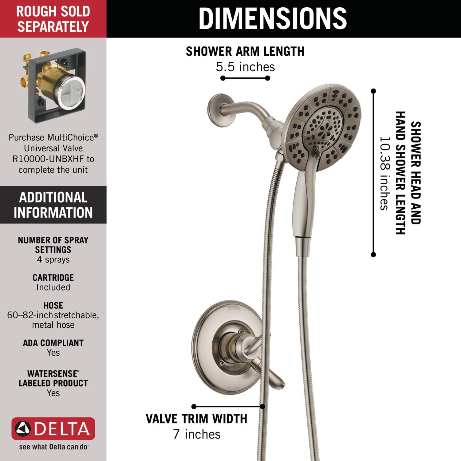 Delta T17294-SS-I Tub-Shower-Faucets - View #3