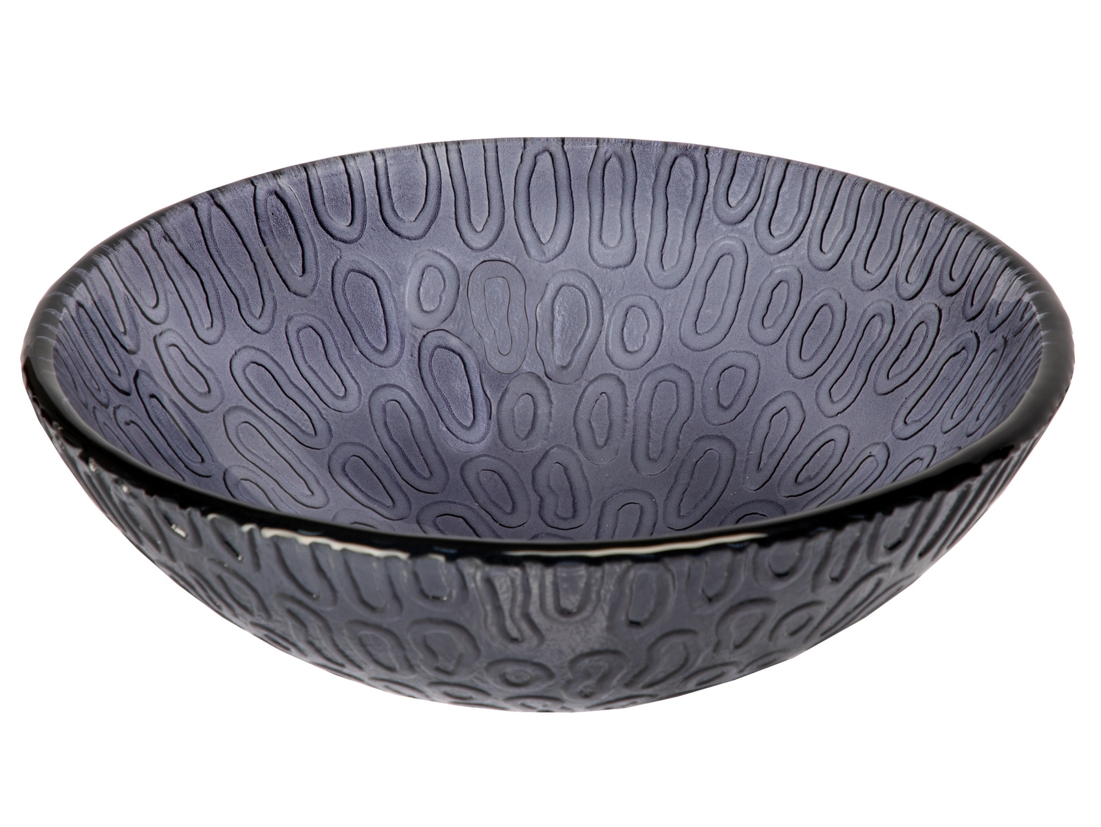 Eden Bath EBGS43 Glass Vessel Round Modern Gray Bathroom Sink ( 14.25-Inches x 14.25-Inches )