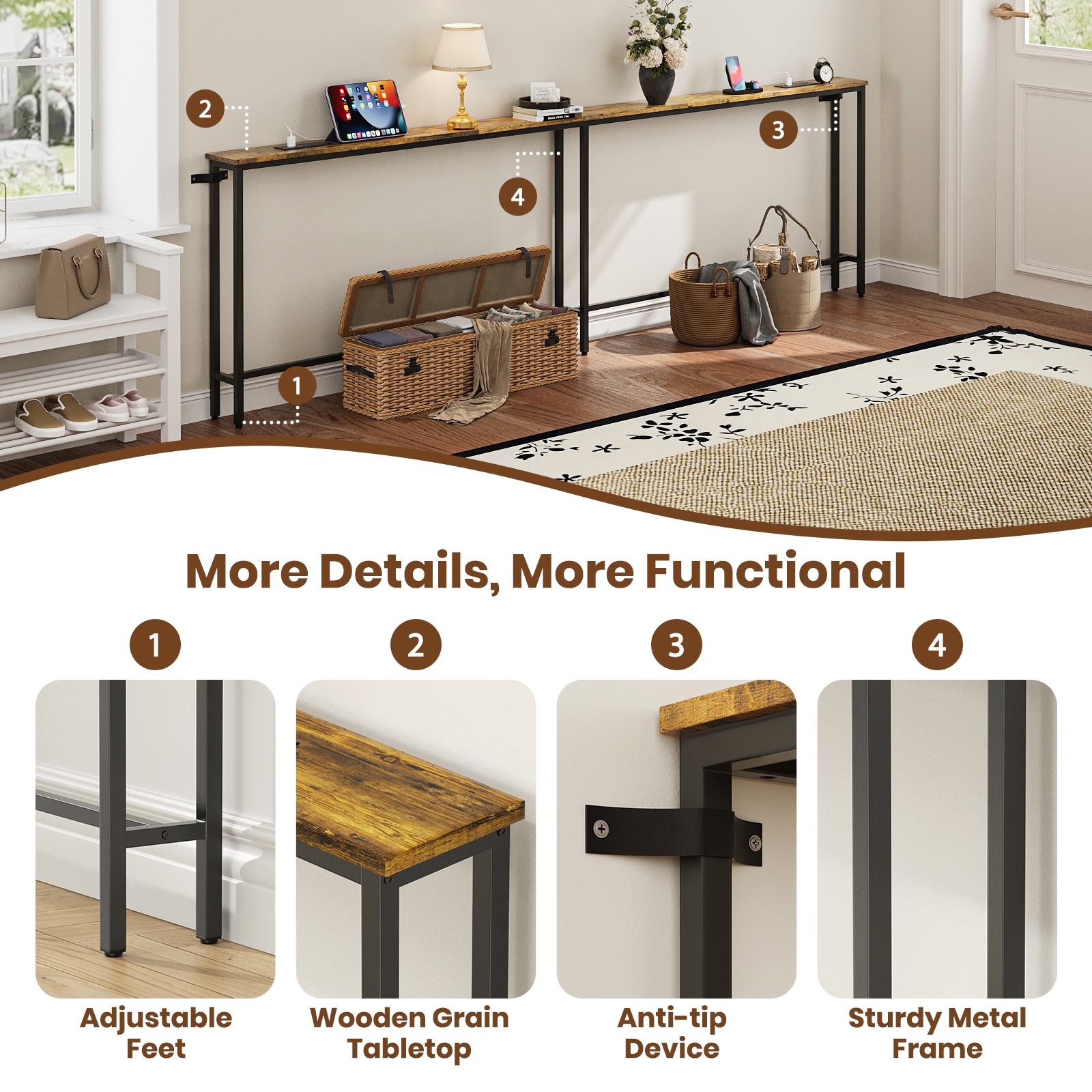LOVMOR LS-F6C000591D-YM Console-Sofa-Tables - View #4