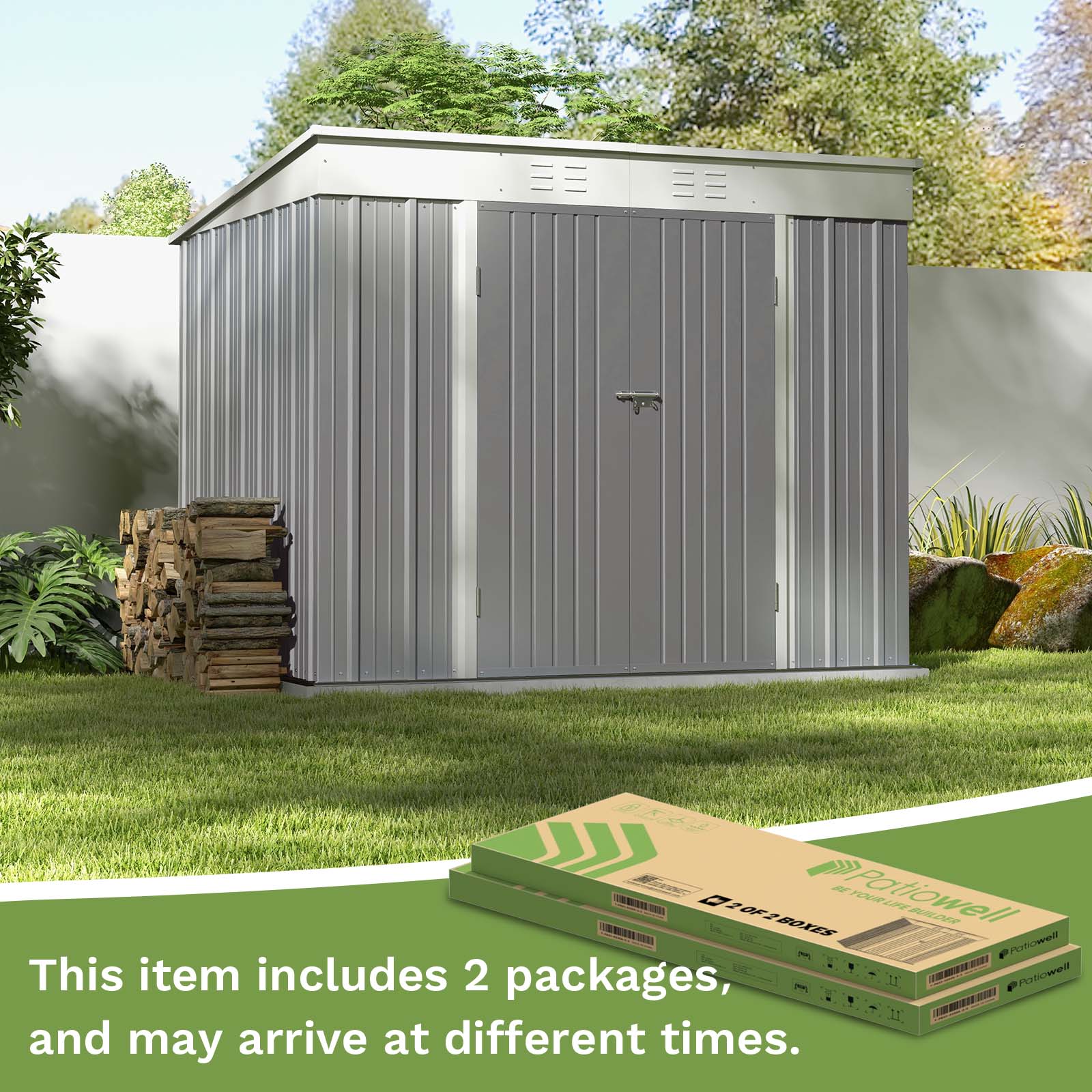 Patiowell WES-PS23-0288A-4 Metal-Storage-Buildings-Sheds - View #7