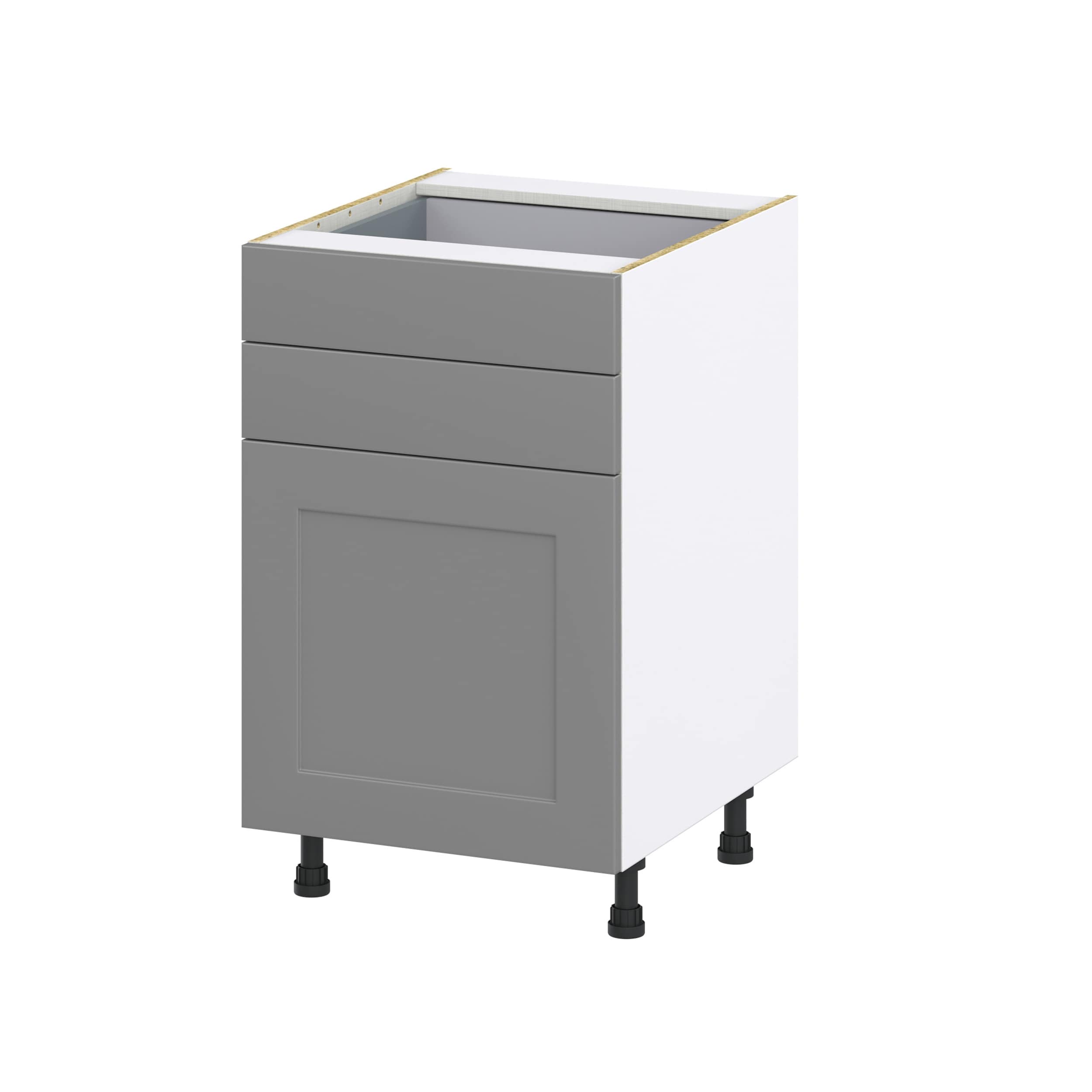 Hugo&Borg Beaumont 36-in W x 34.5-in H x 24-in D Slate Gray 2-Drawer Base Fully Assembled Cabinet