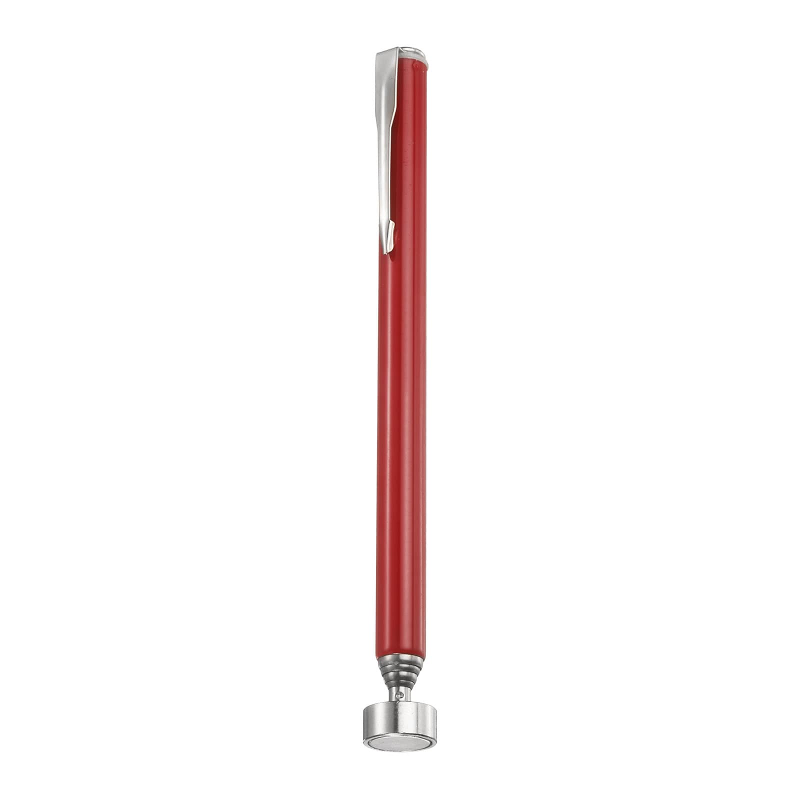 Harfington Telescoping Magnetic Pickup Tool 5LB Stainless Steel 5.3 Inch to 24 Inch Extendable Magnet Retrieval Stick with Pocket Clip for Car Industry Garage Office Red #S26032400UX2236