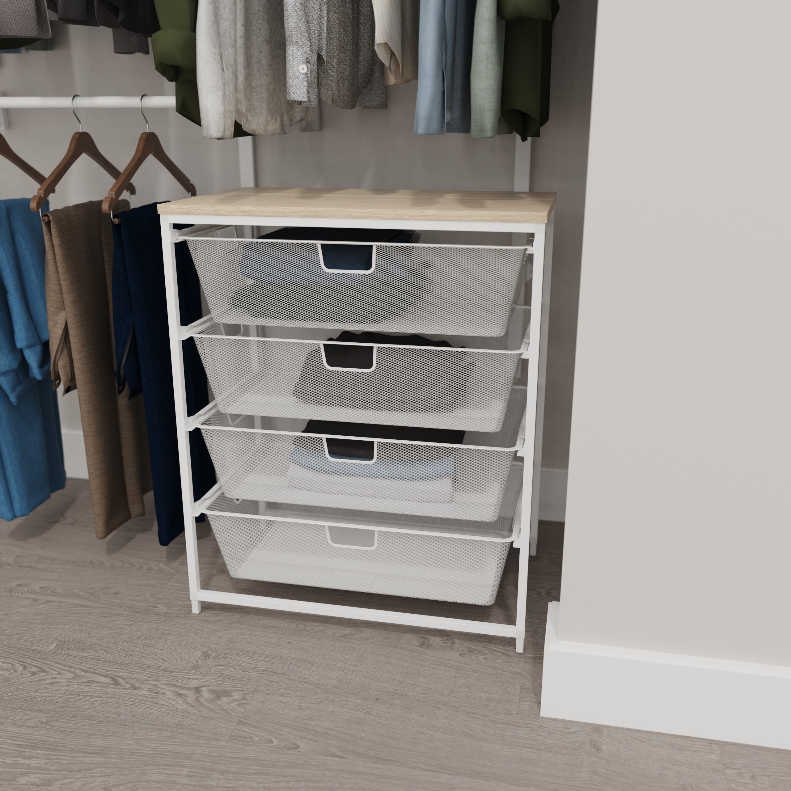 Origin 21 CL23-SDO4-WNA 24.57-in x 29.33-in x 15-in White Steel Drawer kit