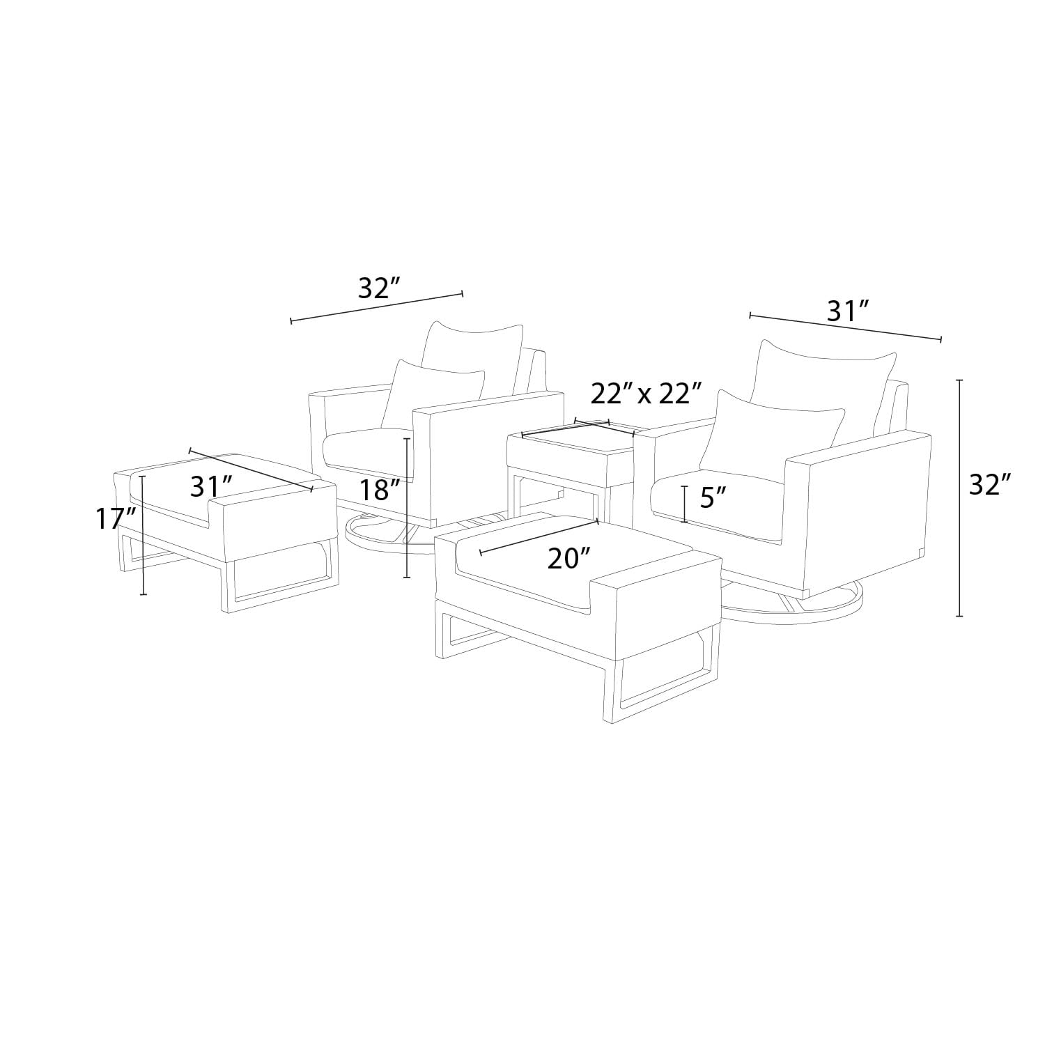 RST Brands OP-PECLB5M-MILOGCHRK Patio-Conversation-Sets - View #8