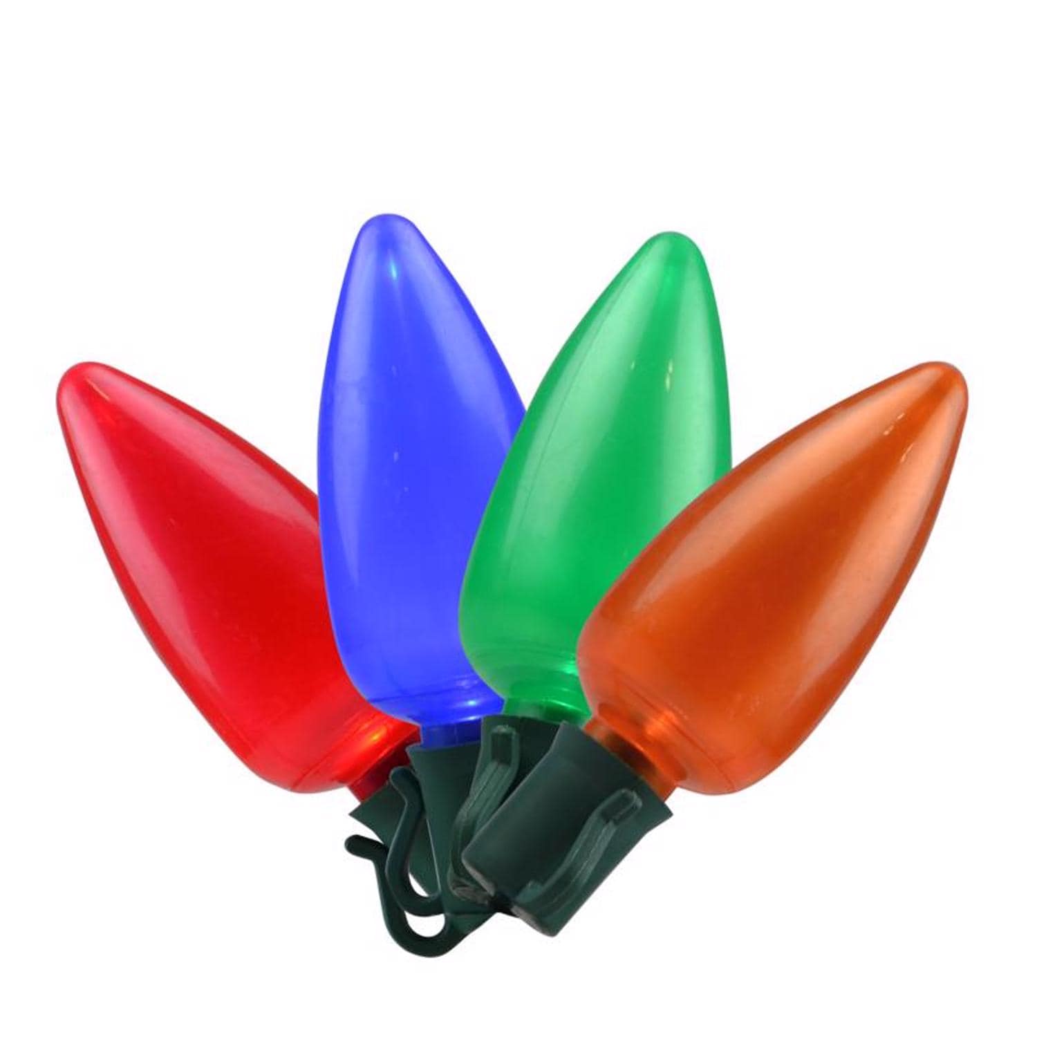 Celebrations  Incandescent C9 Multicolored 4 ct Replacement Christmas Light Bulbs 0.08 ft.