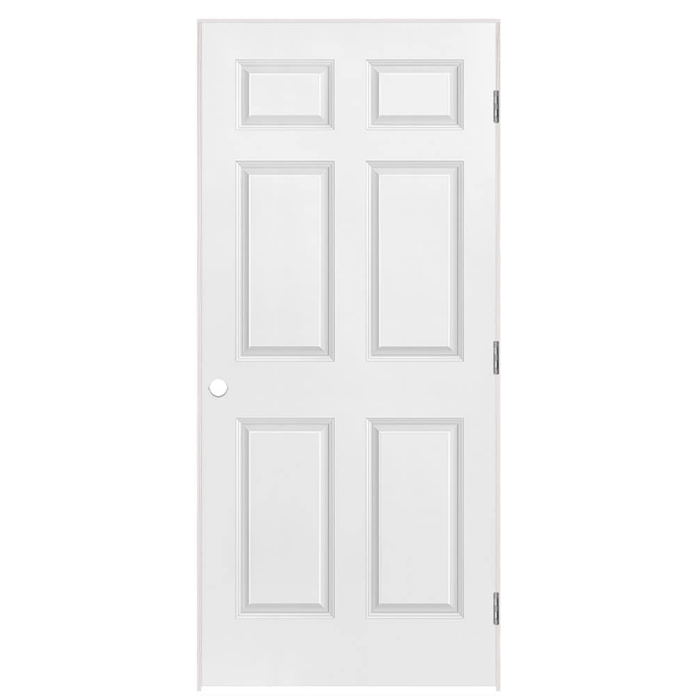 Masonite 36-in X 80-in Hollow Core 6-panel Left Hand Smooth Primed ...