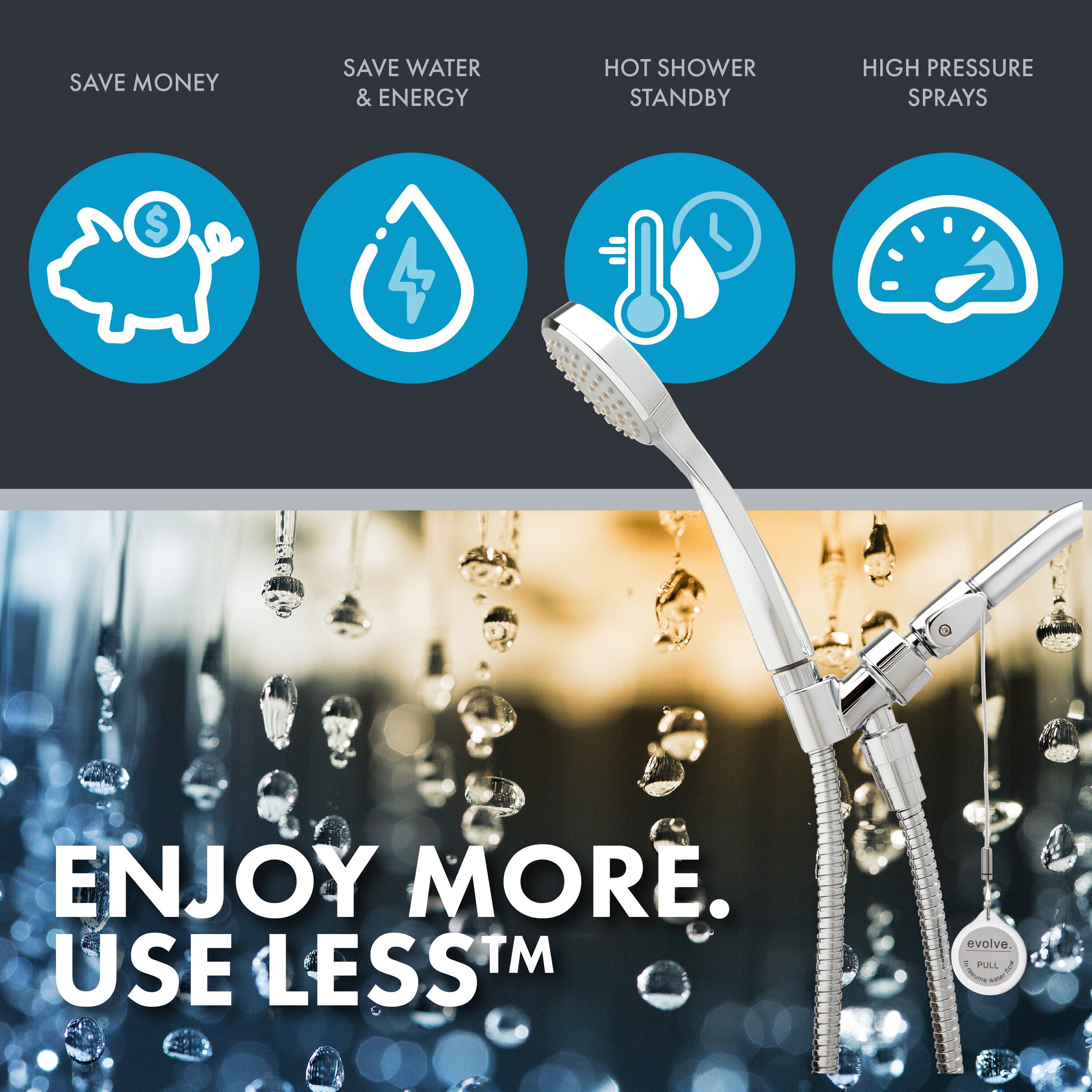 Evolve EV3041-CP200-SB-CS Fixed-Showerhead - View #4