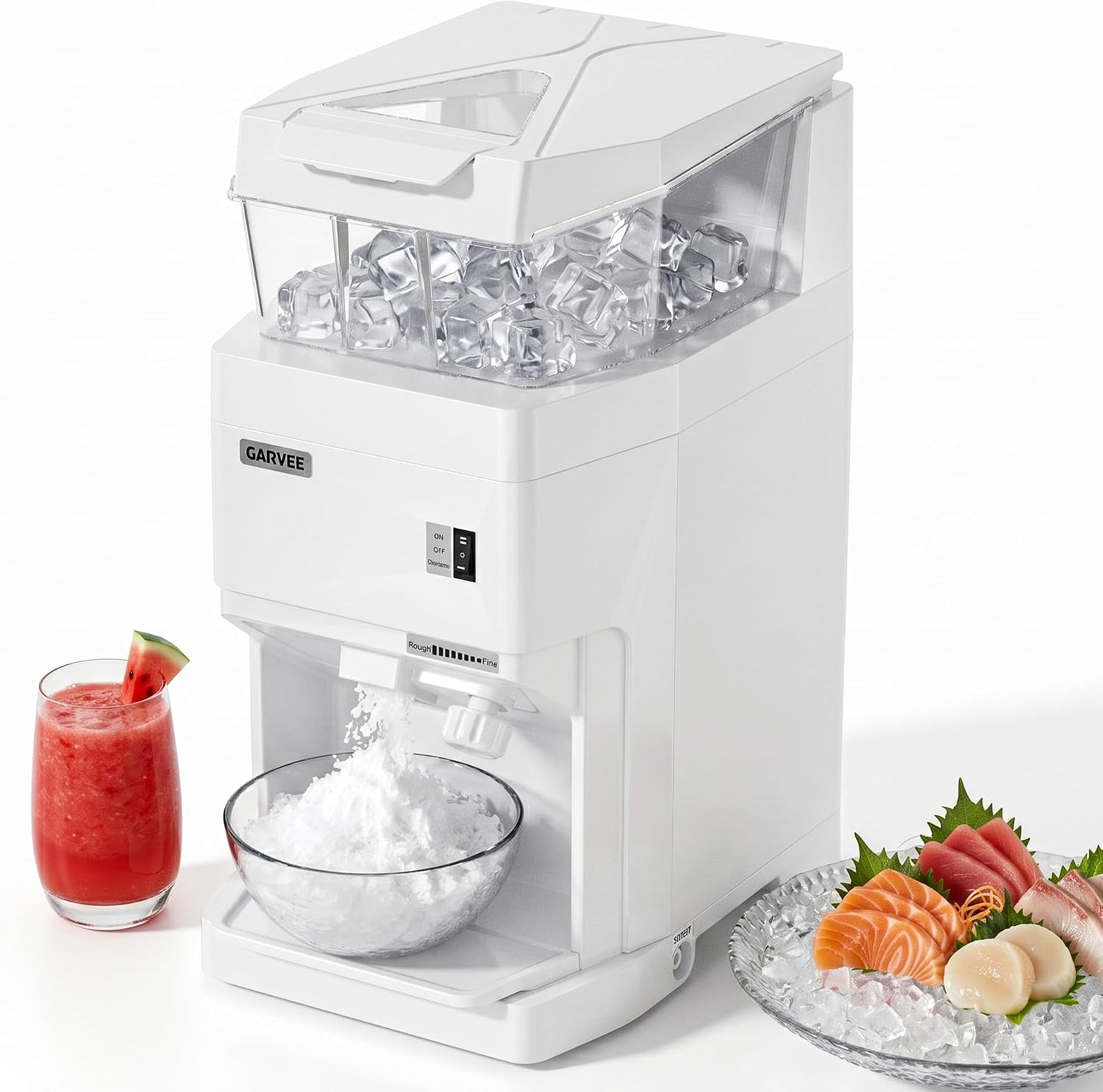 GAOMON Commercial Ice Shaver Machine - Electric Snow Cone Maker with 8L ...