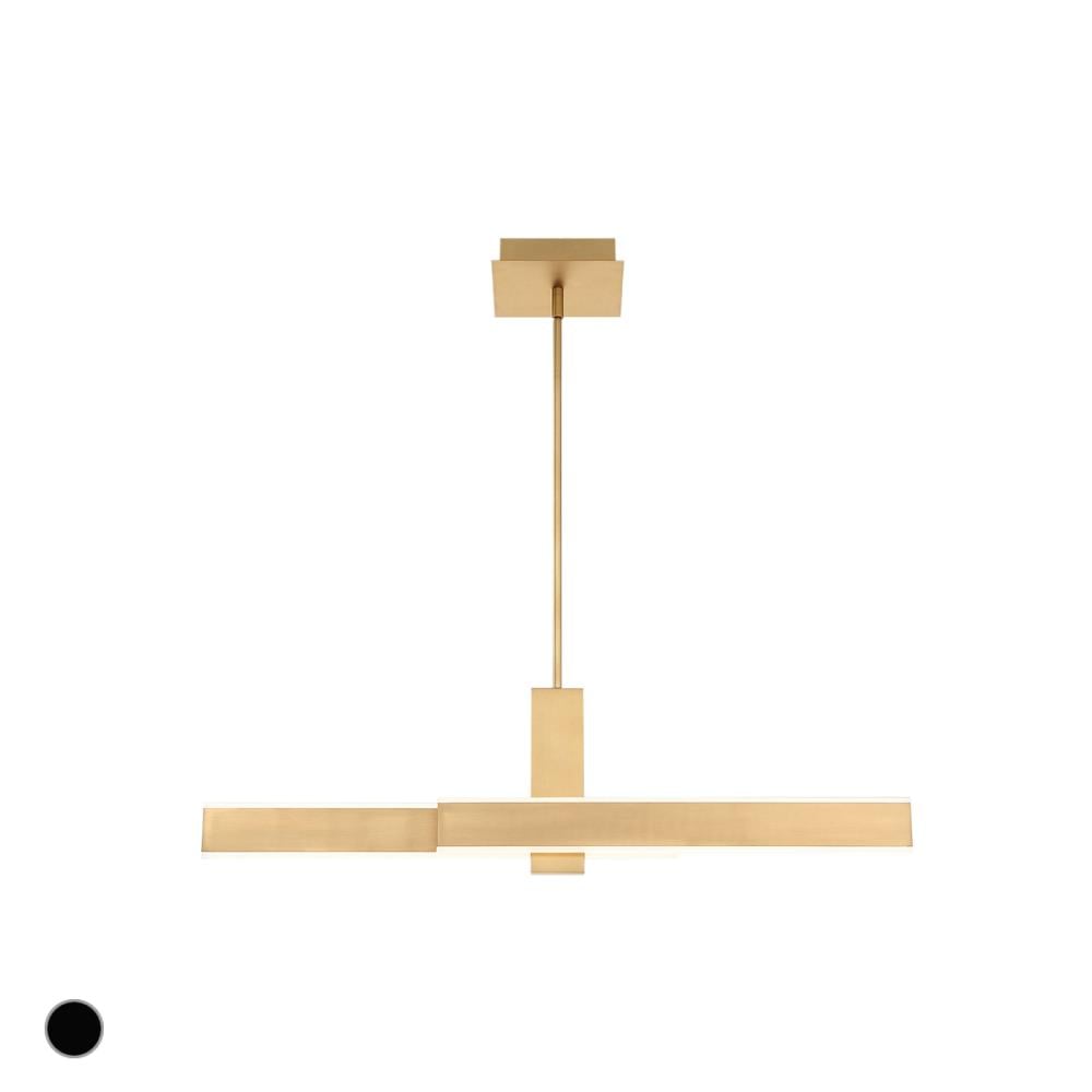 Eurofase 37063-023 Cameno 1 -Light Gold Modern/contemporary Integrated LED For Use in Dining Rooms, Foyers, Kitchens, Living Rooms Chandelier